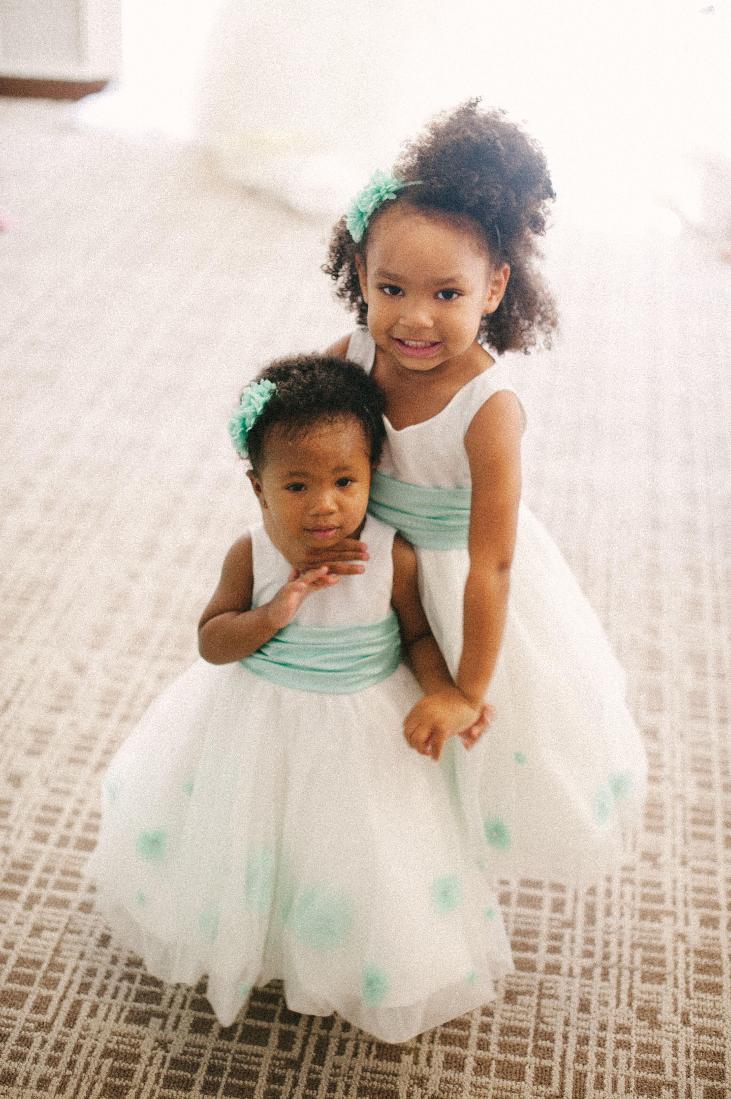 tiffany blue flower girl dress