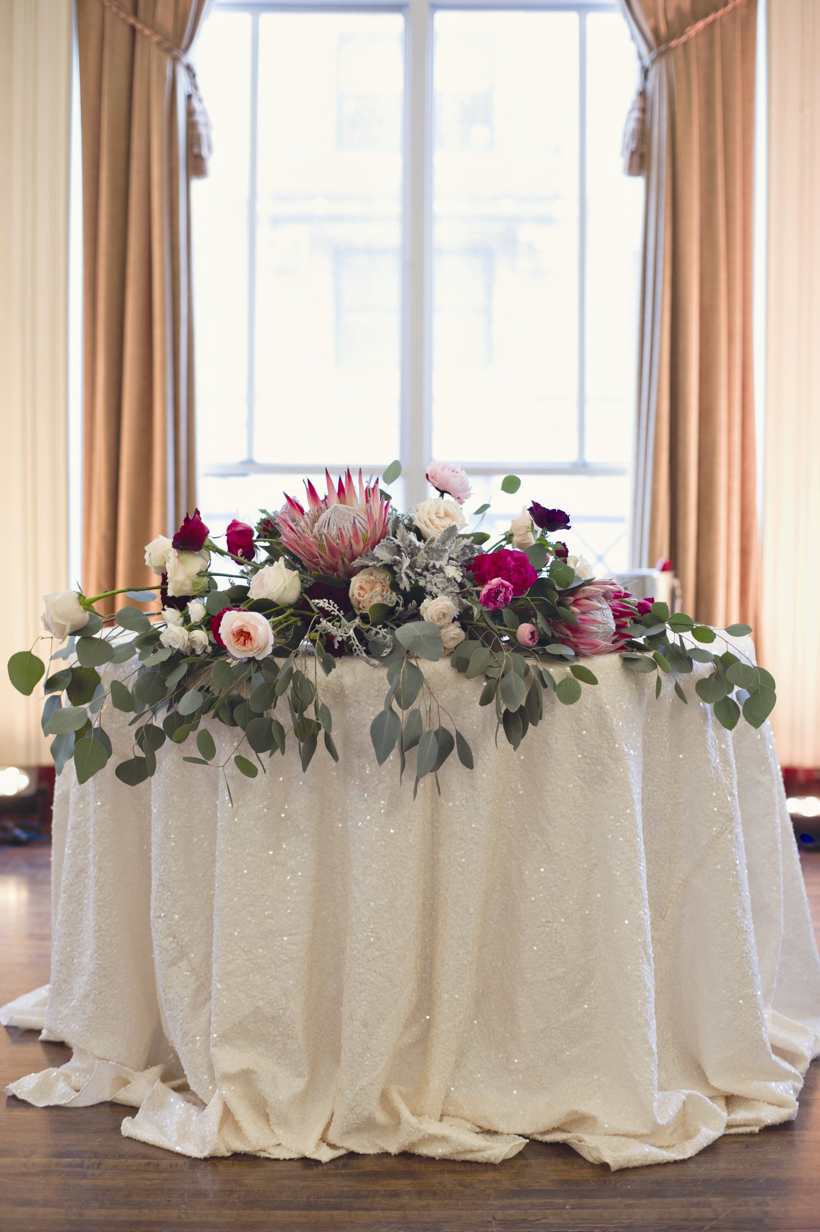 Lush Protea Centerpieces