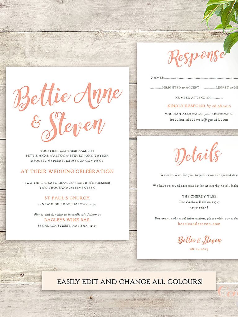 Wedding Invitations Template : Wedding Invitations ...