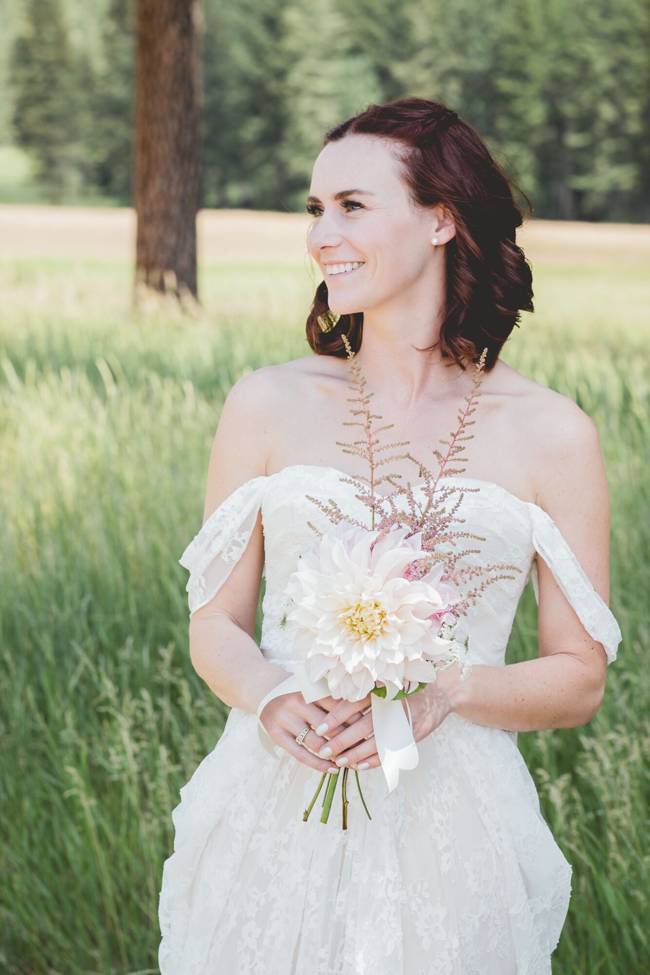 Single Dahlia Bridal Bouquet