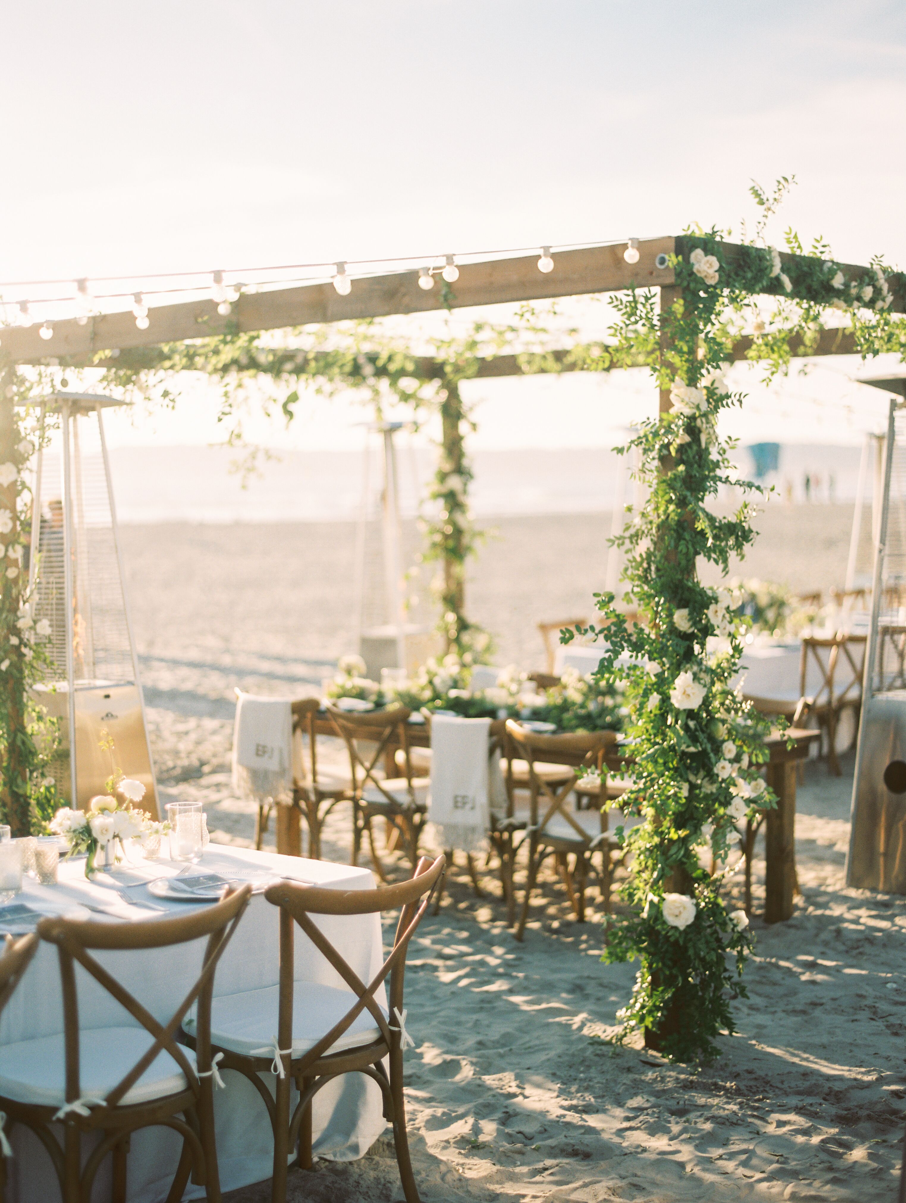 Wooden Arches With String Lights