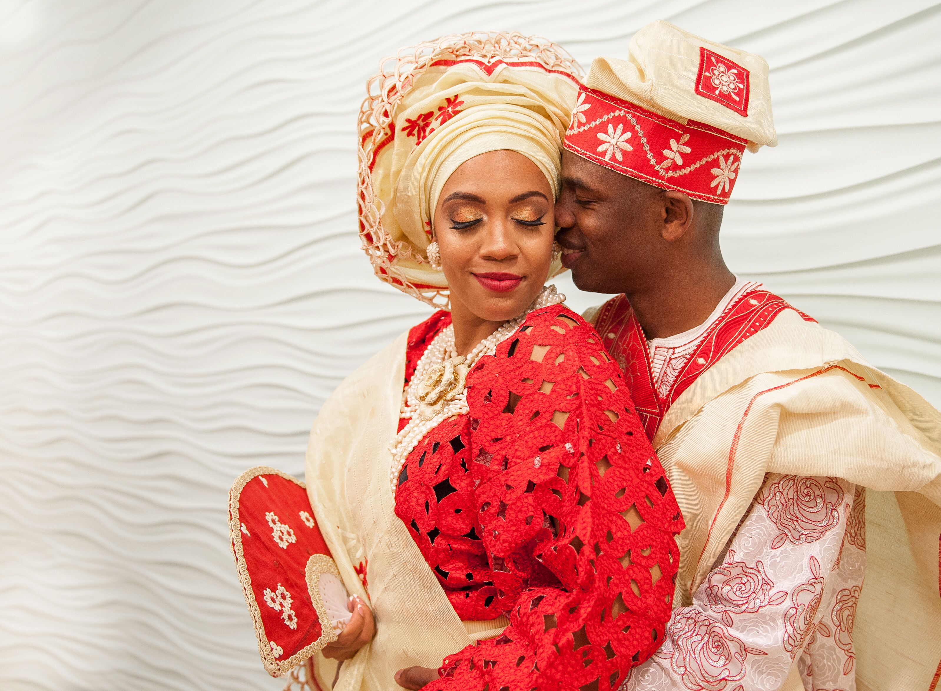 red nigerian wedding dress Shubham International