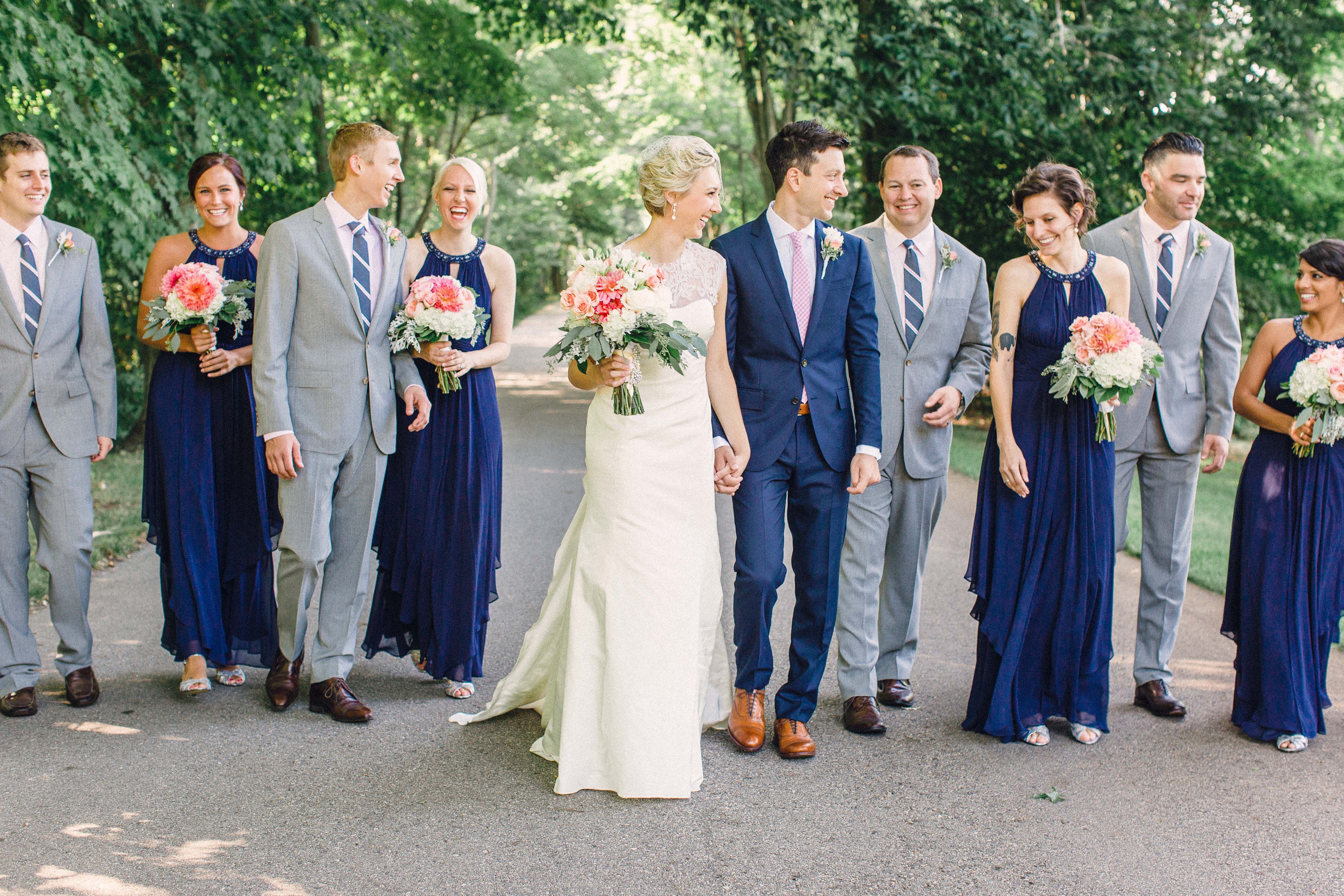 What Color Suits Go With Navy Bridesmaid Dresses