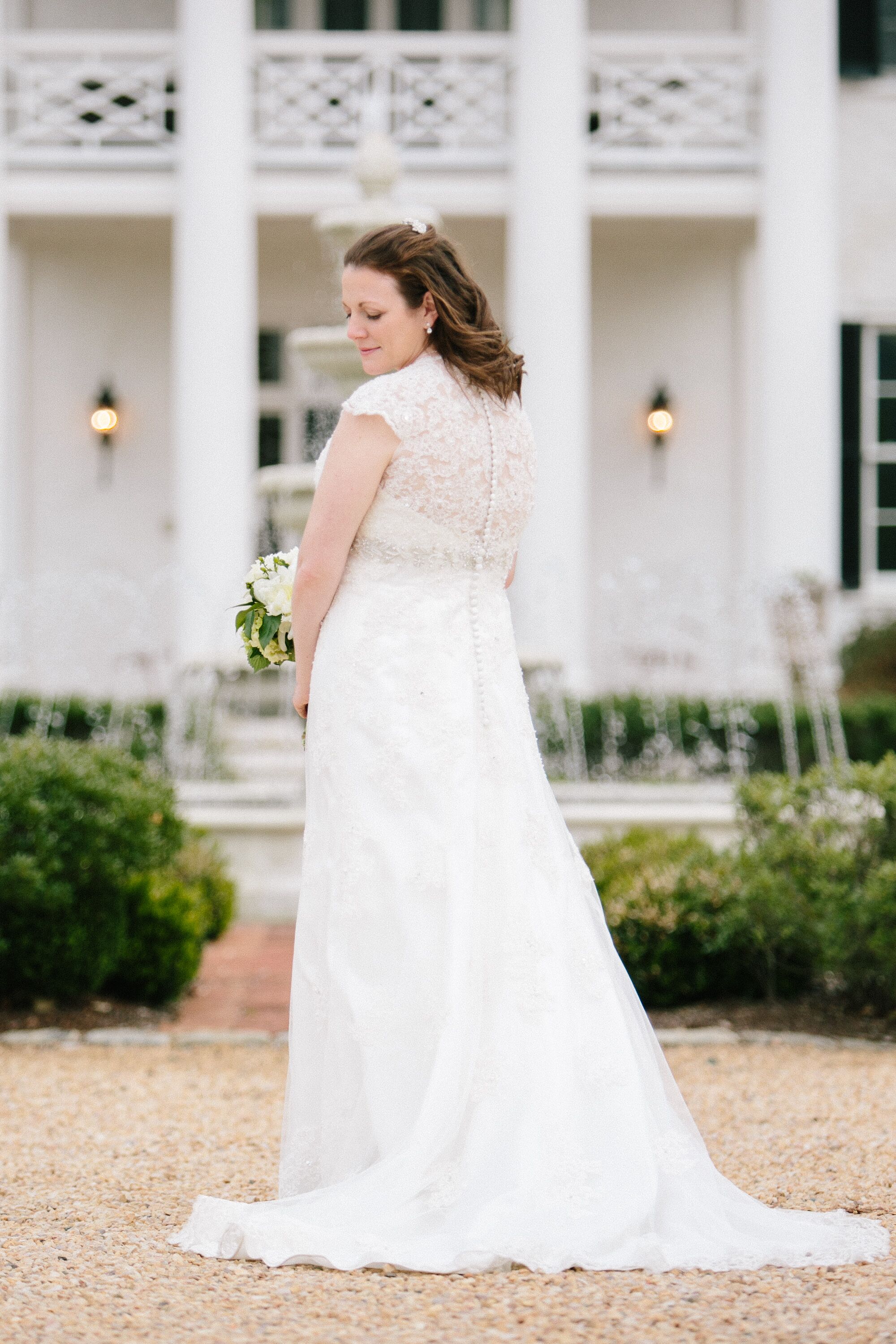 Illusion Back Lace A-Line Wedding Dress