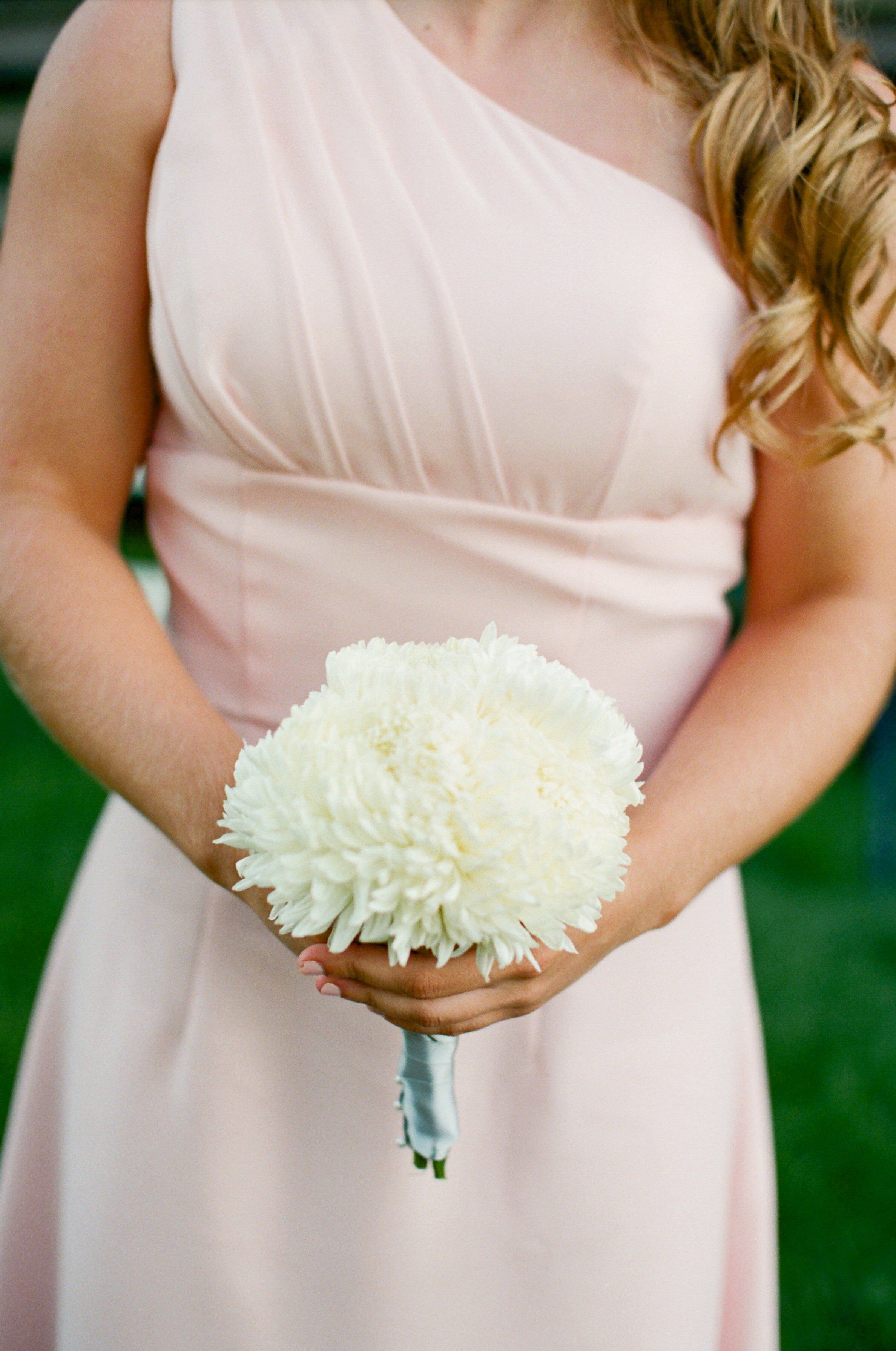 White Football Mums Bouquet