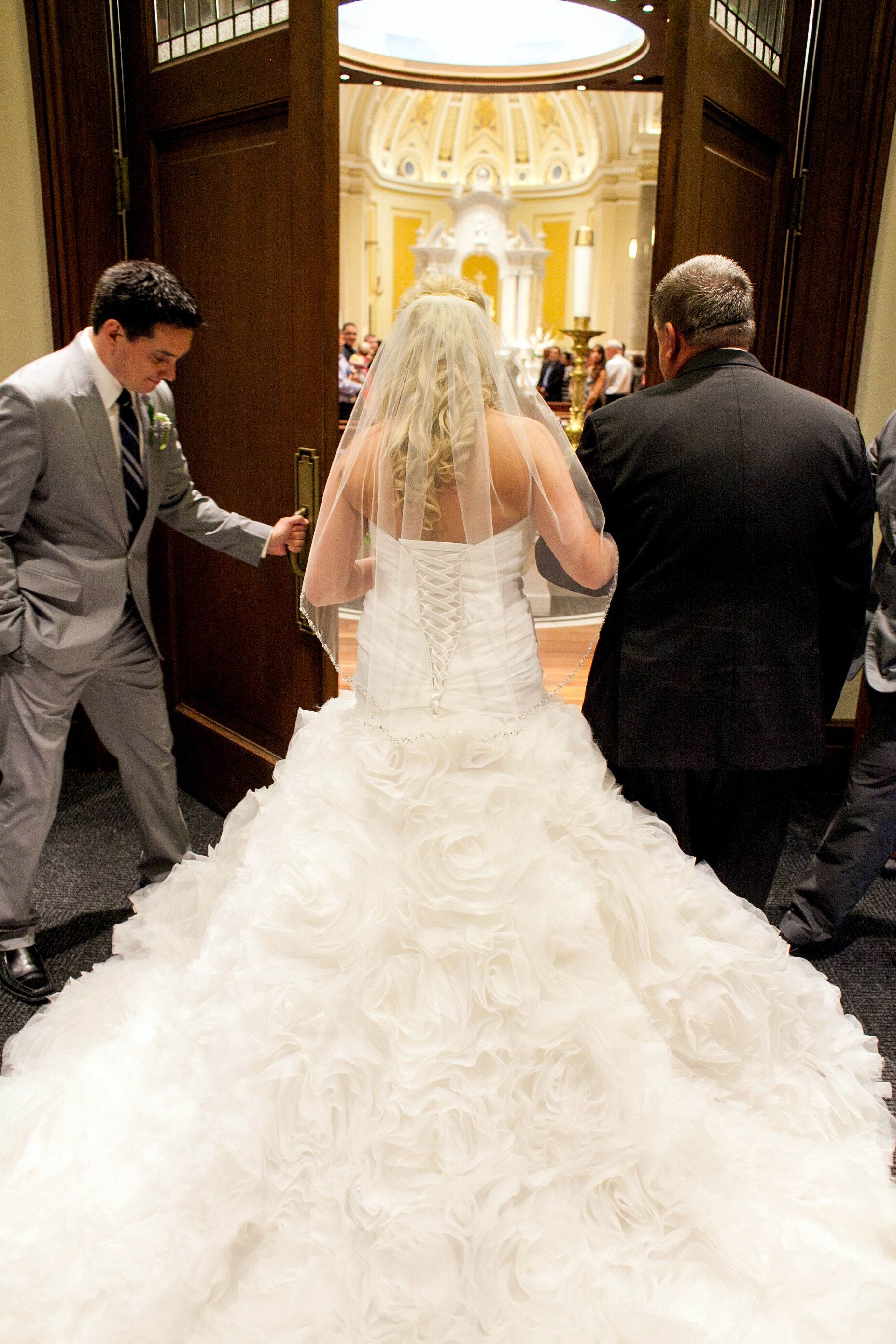 Maggie Sottero Organza Rosette Skirt Wedding Dress