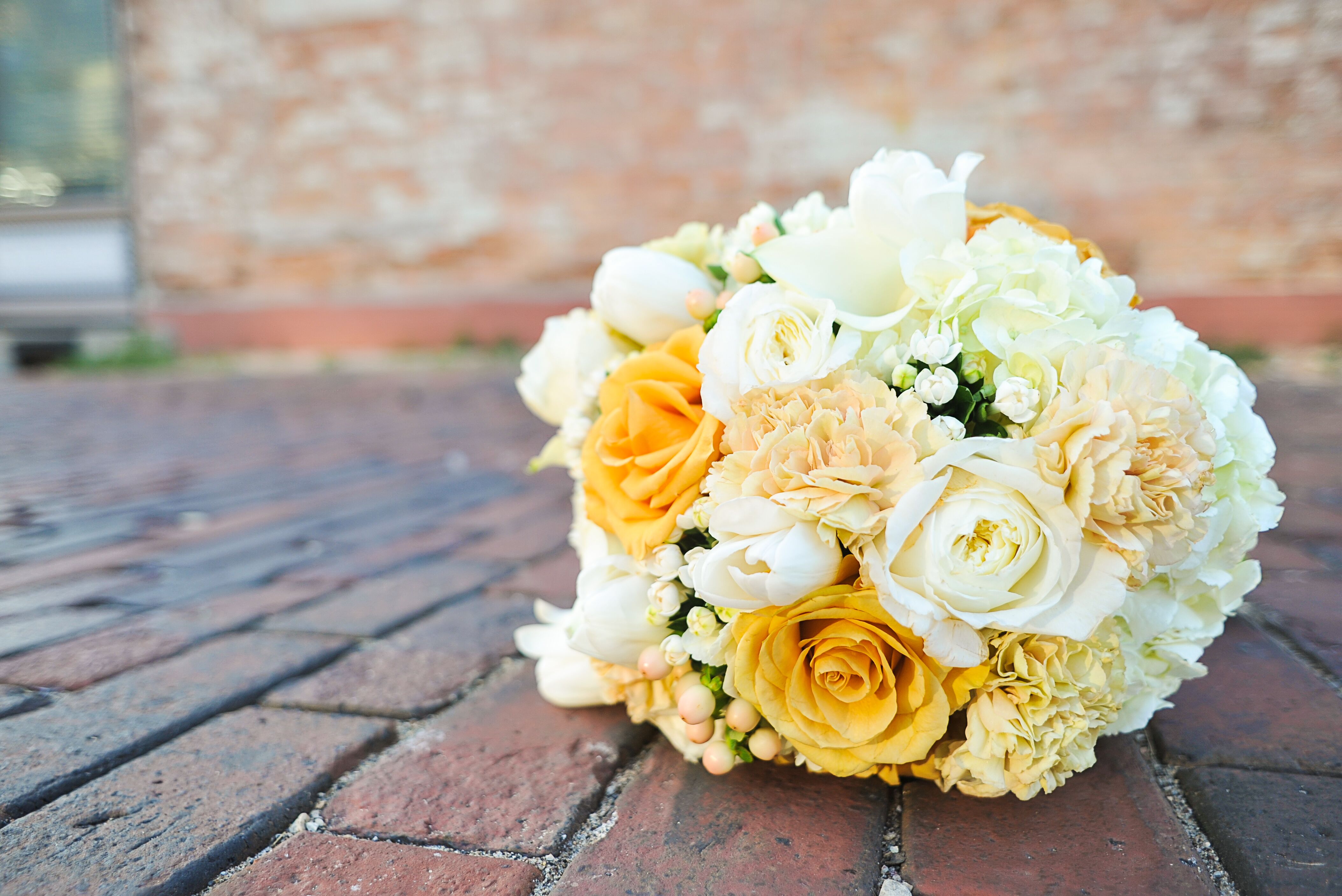 White and Yellow Rose and Peony Bouquet