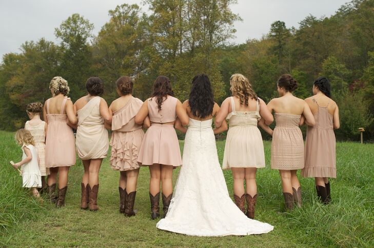 Bridesmaid Dresses And Cowboy Boots 8