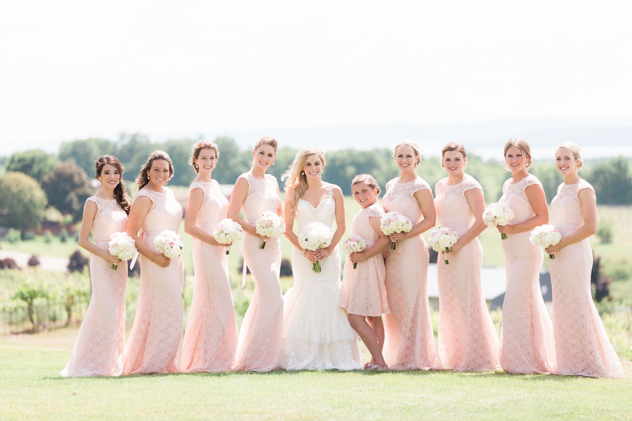 Blush Lace Mori Lee Bridesmaid Dresses