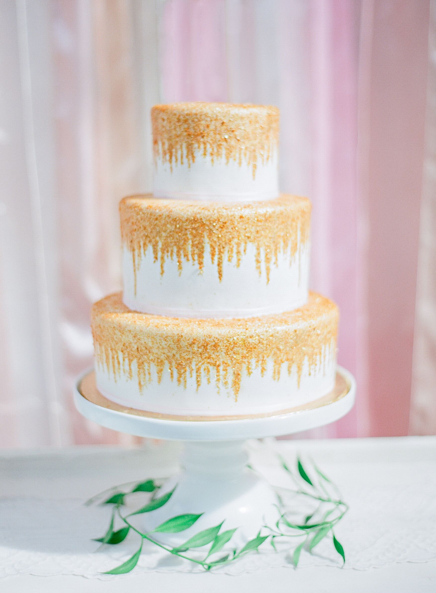 Hand-Painted Glitter Cake