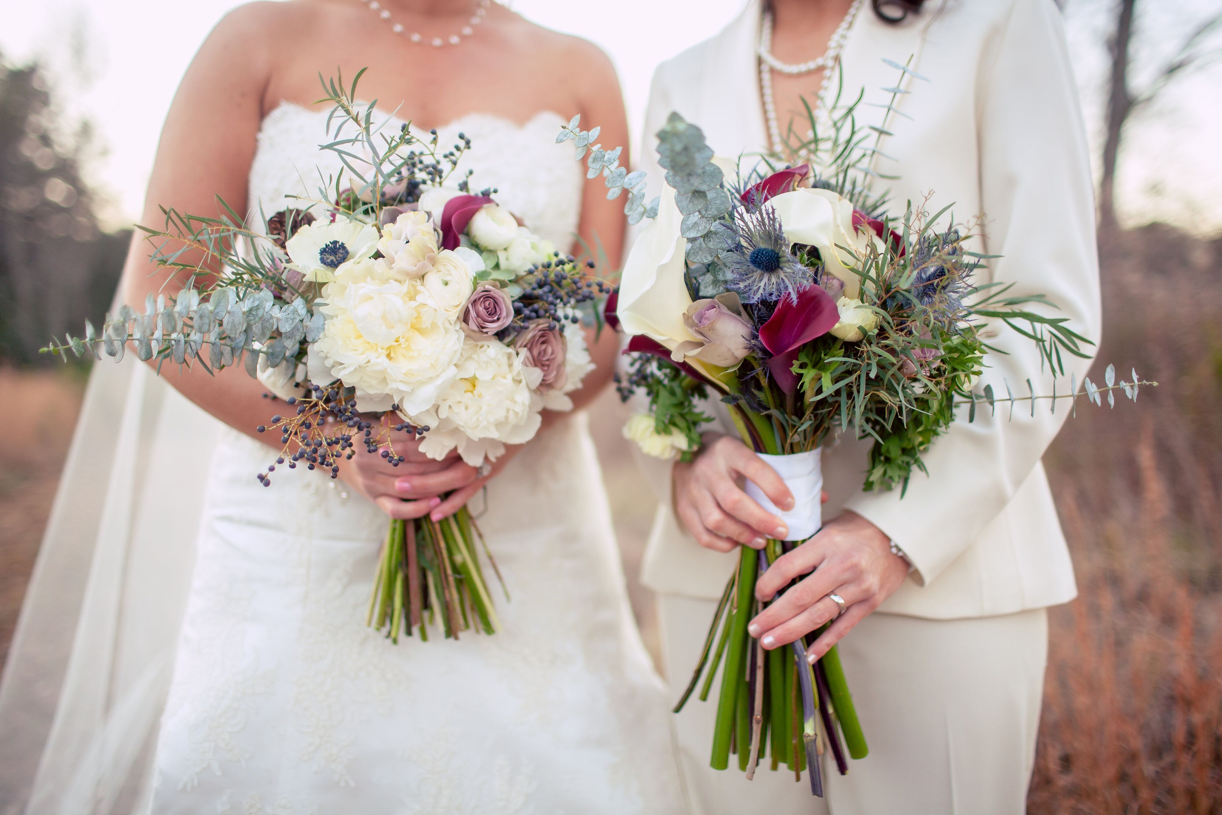 Complementary Same Sex Bridal Bouquets 6232