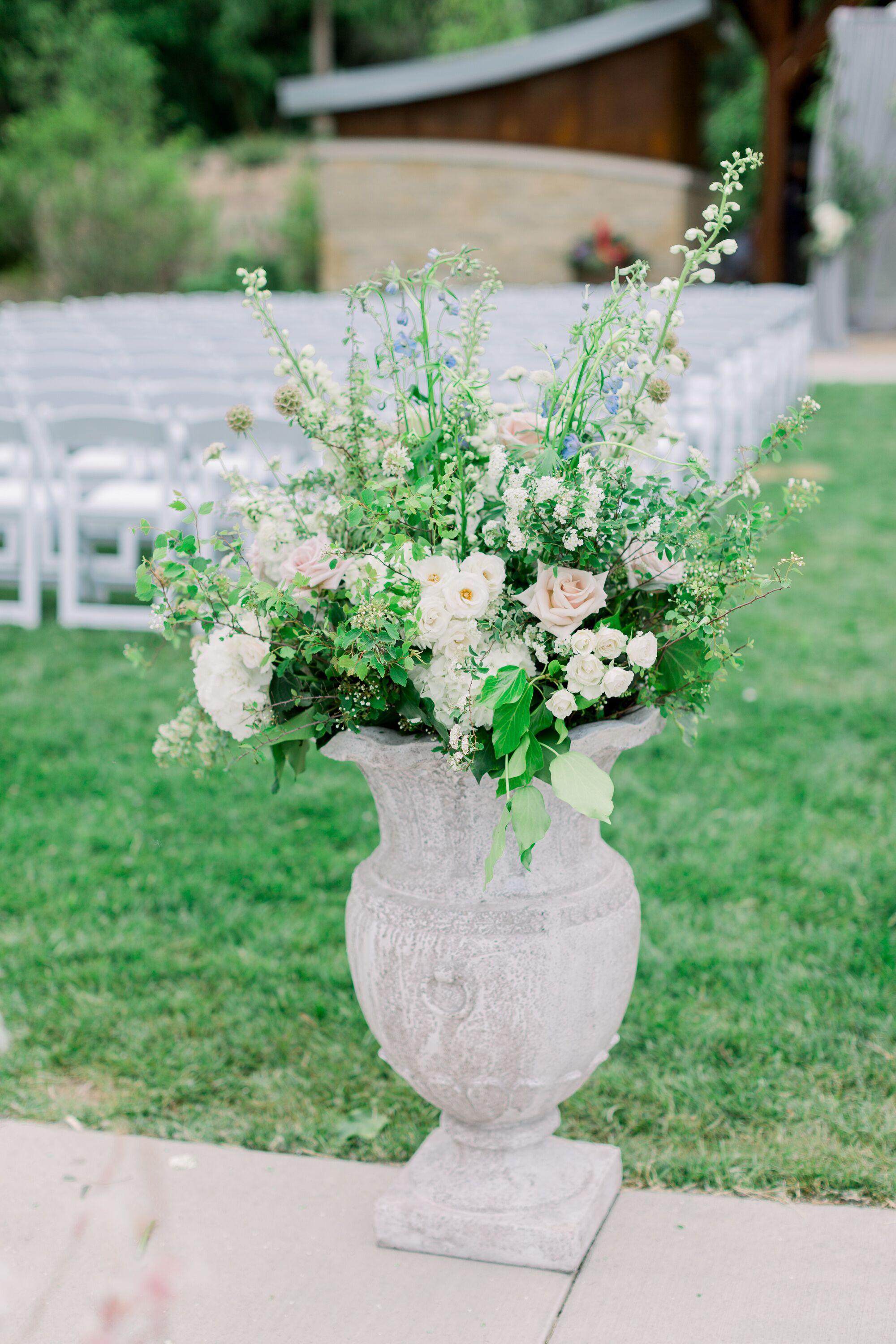 Whimsical, Vintage Potted Flower Arrangement