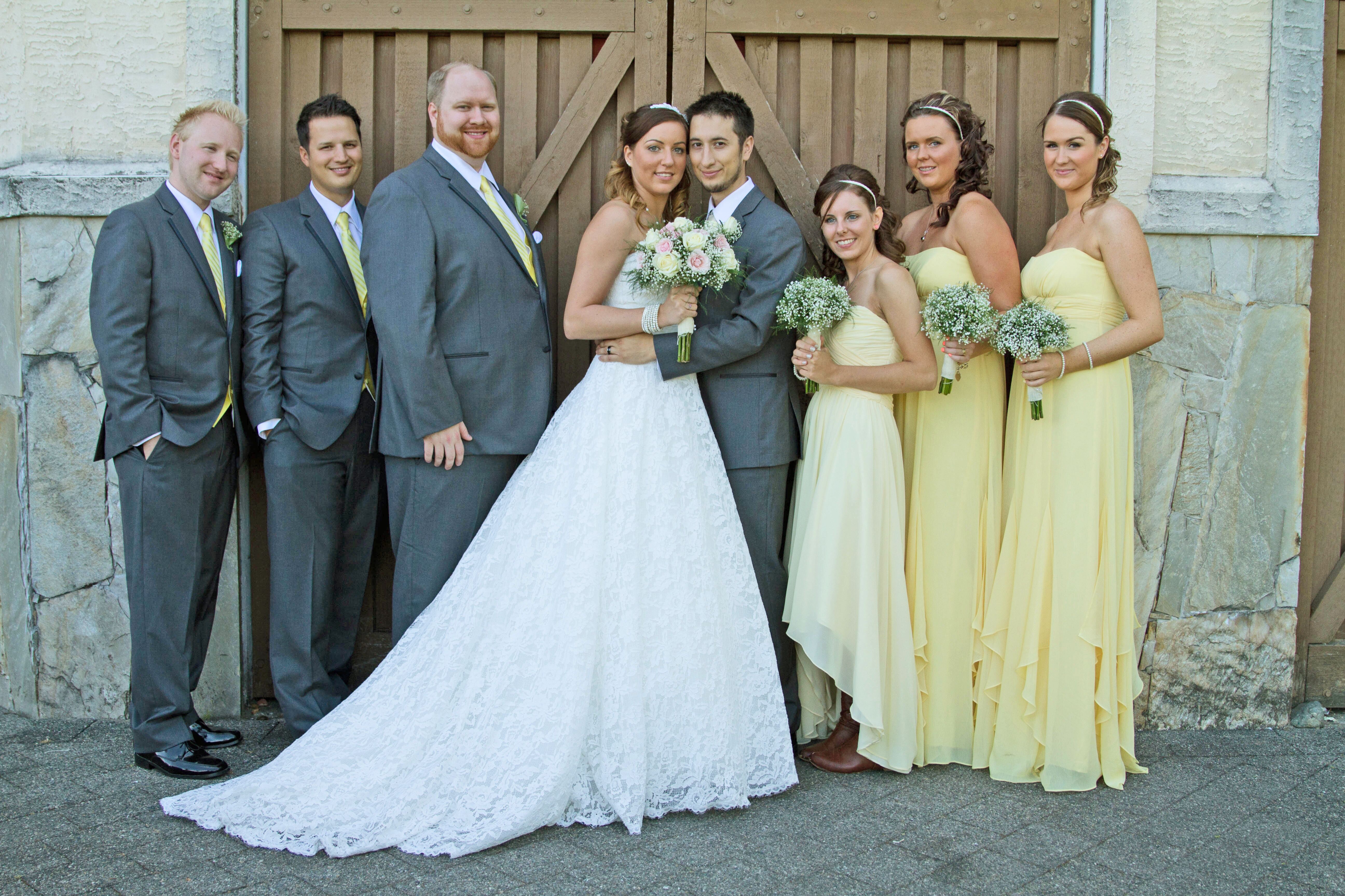 pale lemon bridesmaid dresses