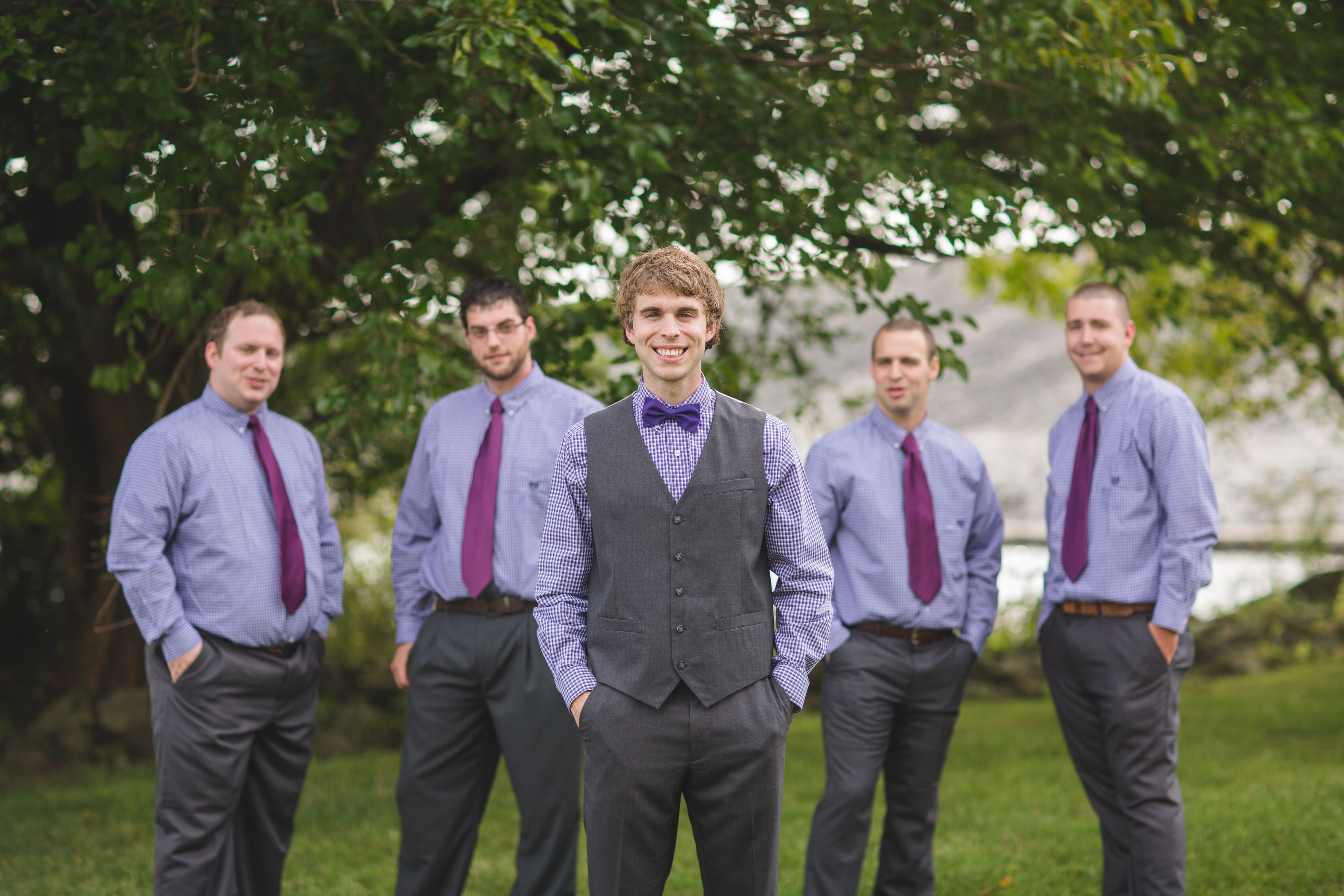 Lavender cheap groomsmen attire