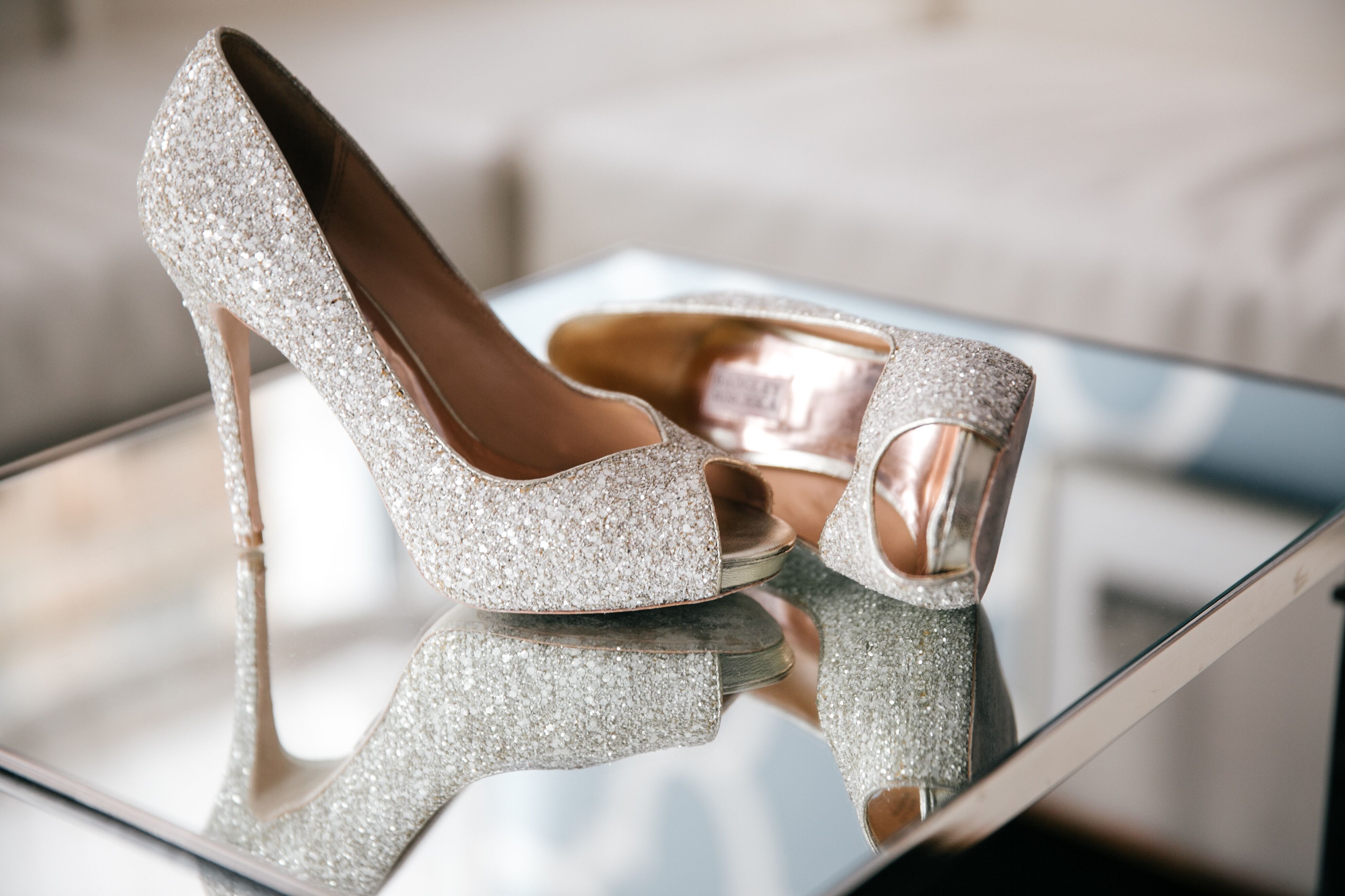 Silver peep toe heels for cheap wedding