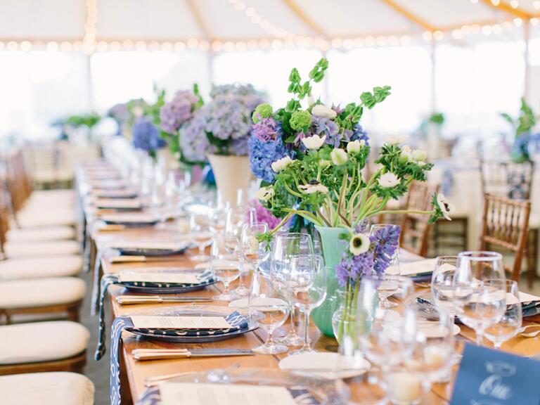 wedding reception tablescape