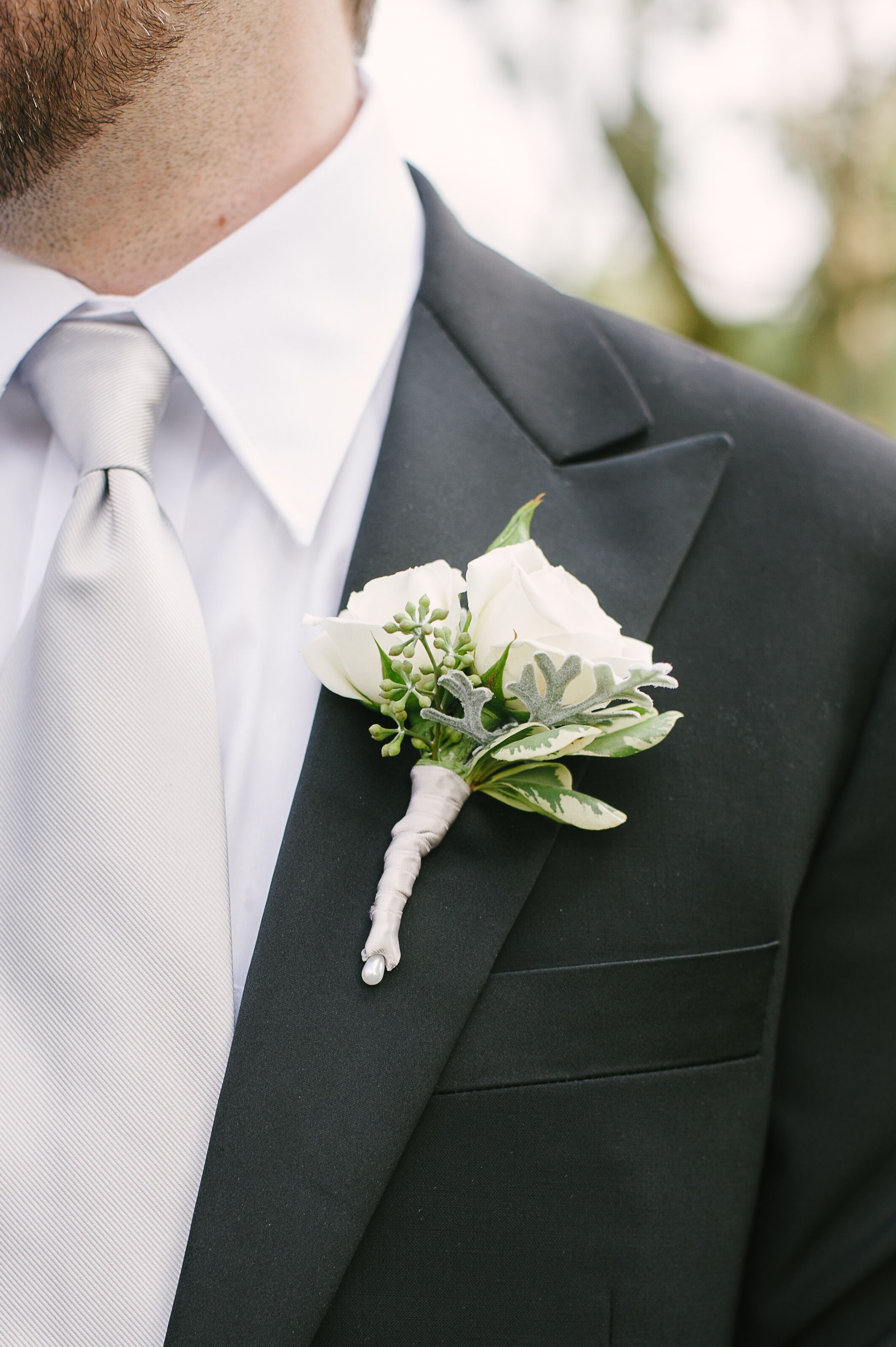 White Boutonniere