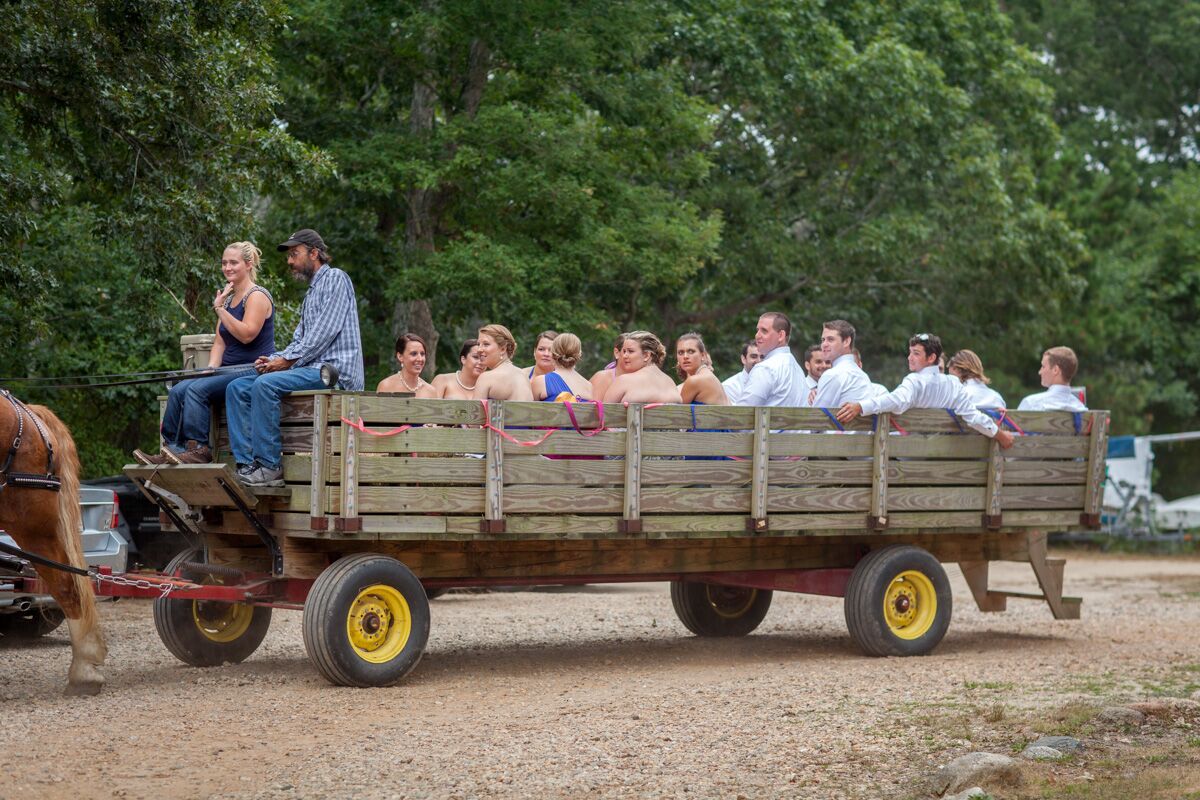 Wedding Party Wagon Ceremony Transportation