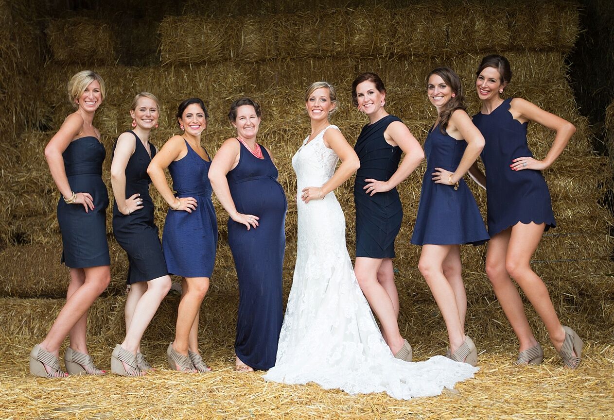 Mix and Match Navy Bridesmaid Dresses