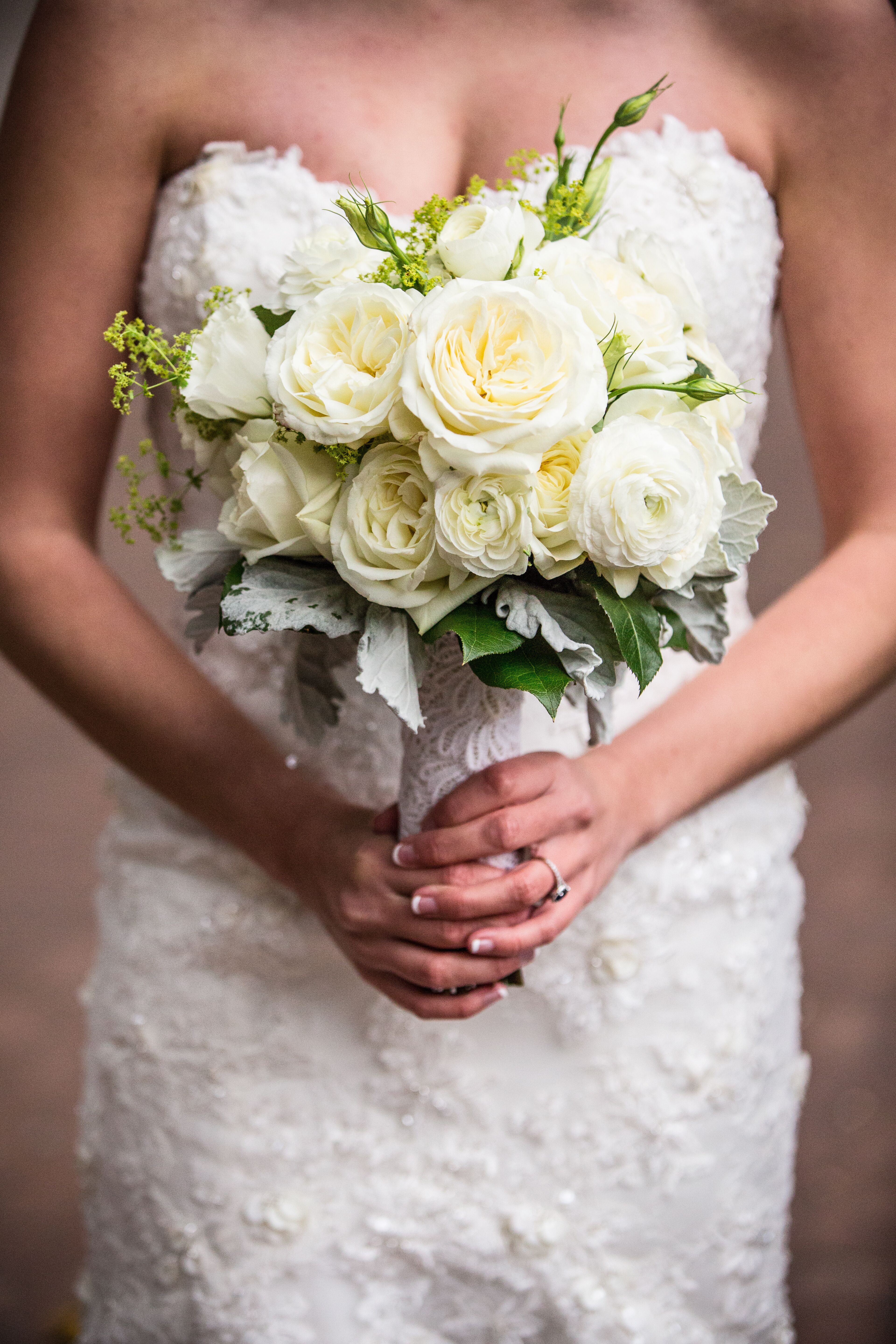 Ivory Garden Rose Bridal Bouquet