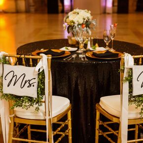 White, Black and Gold Table Decor