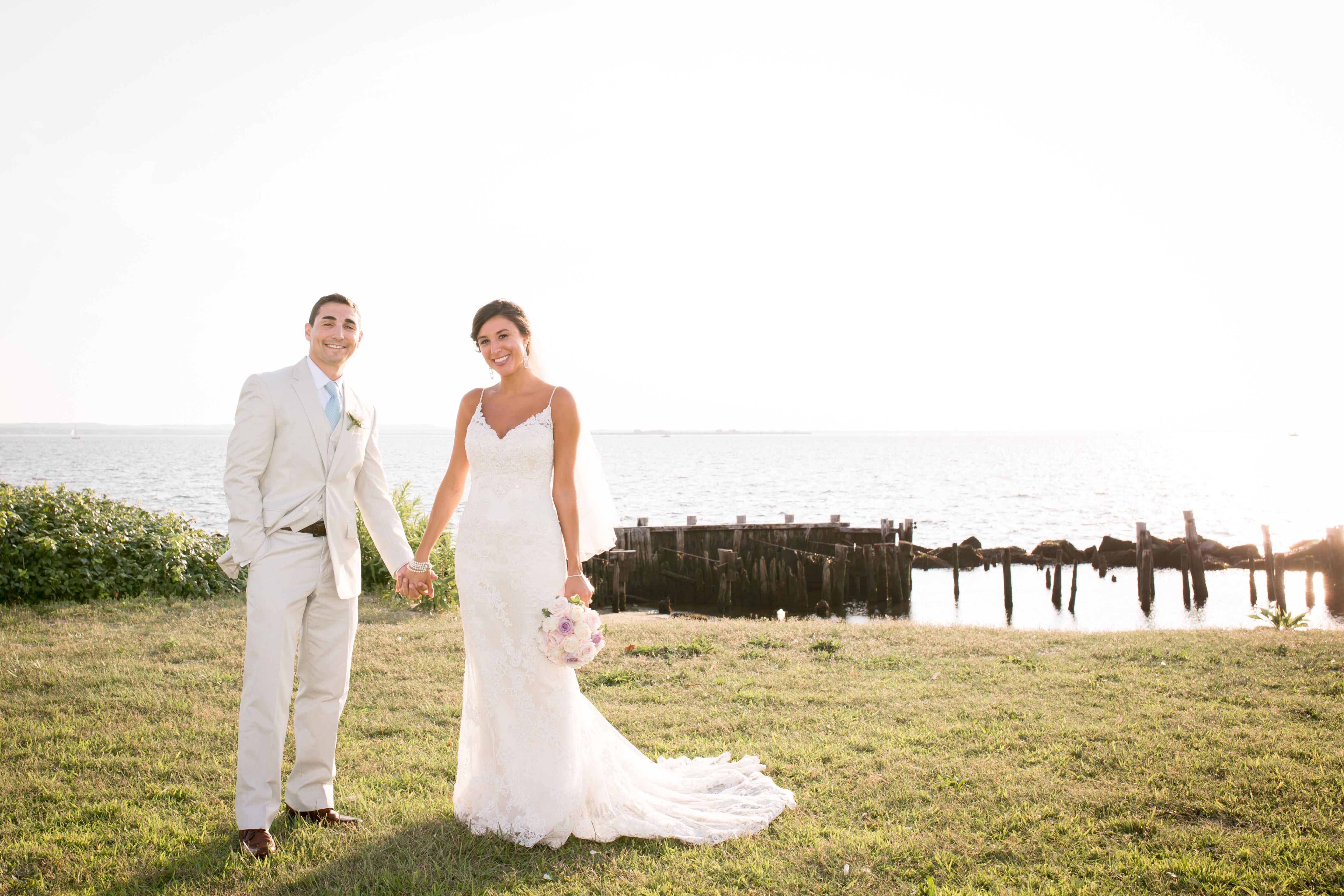 A Casual Summer Beach Wedding At Sandy Hook Wedding Chapel In Sandy