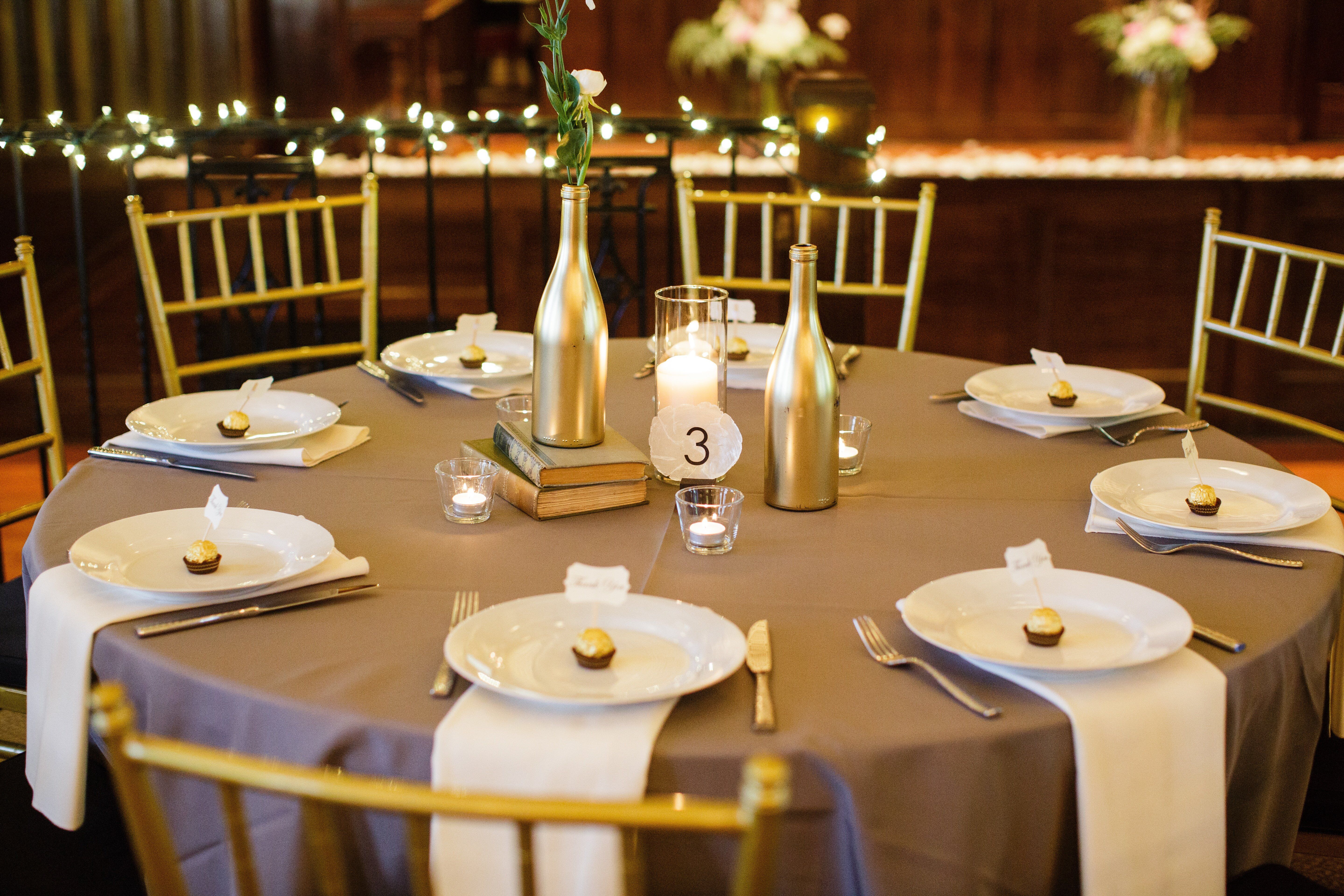 Gold DIY Centerpieces