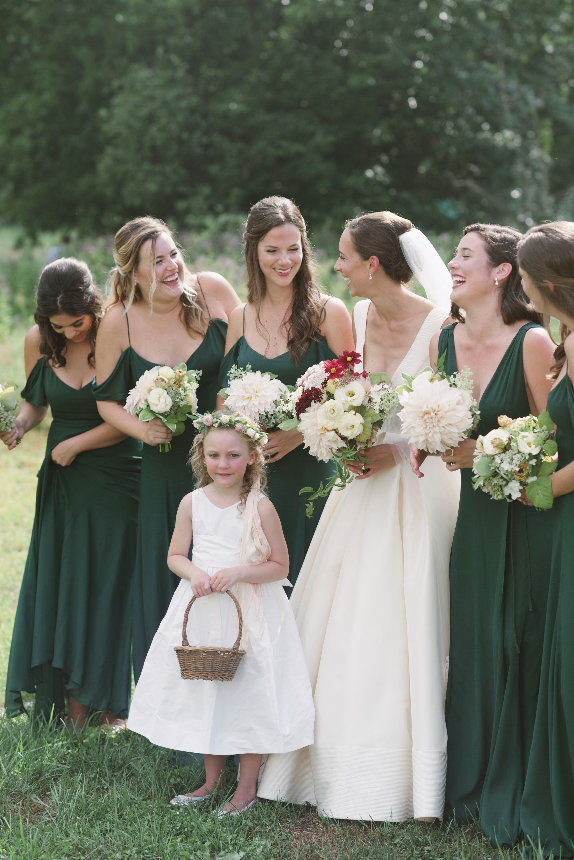 Romantic Emerald Bridesmaid Dresses