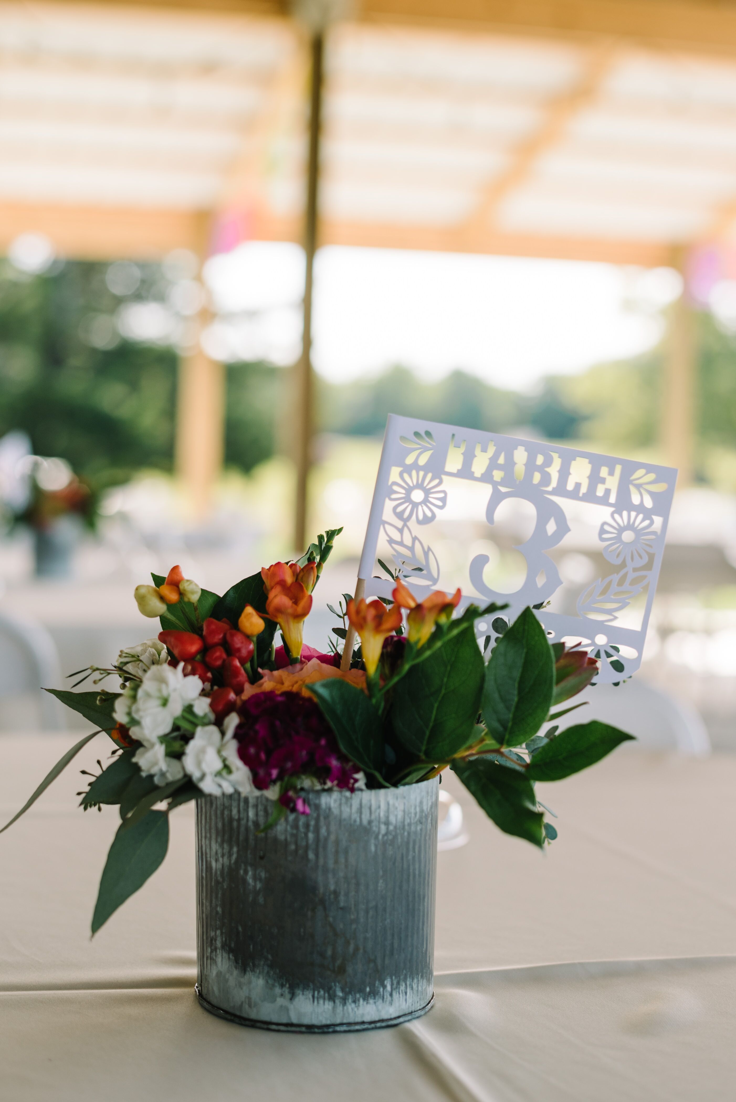 Papel-Picado-Style Table Numbers