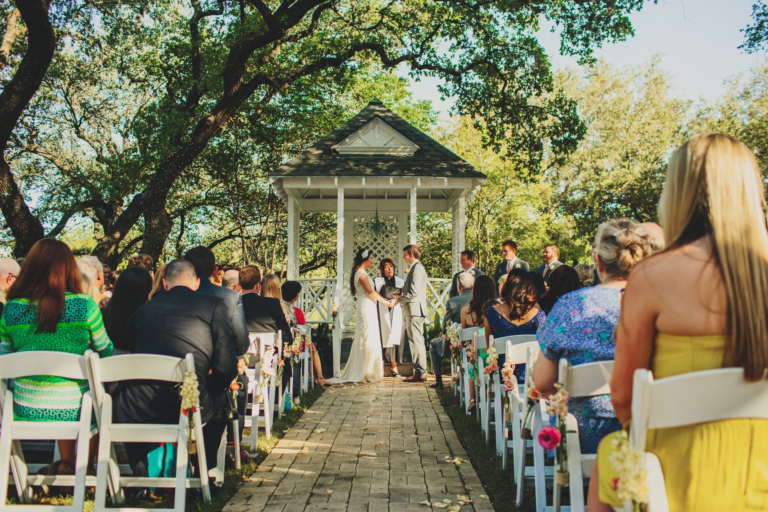  Outdoor  Wedding  Ceremony at Green Pastures in Austin Texas