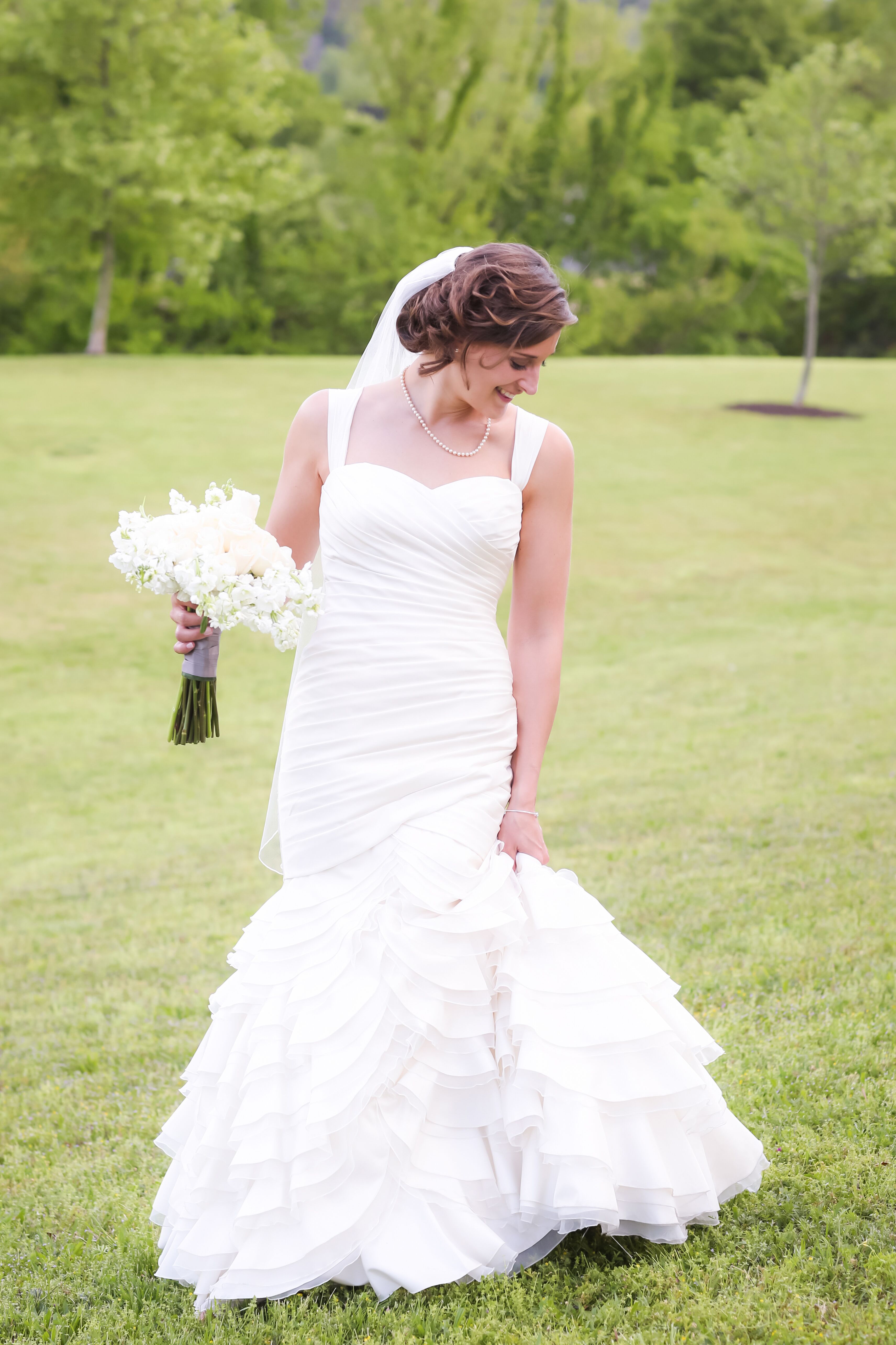 White Mermaid-Style Wedding Dress