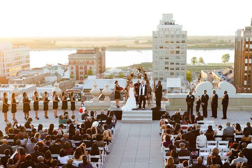 Rooftop Ceremony at The Peabody Hotel