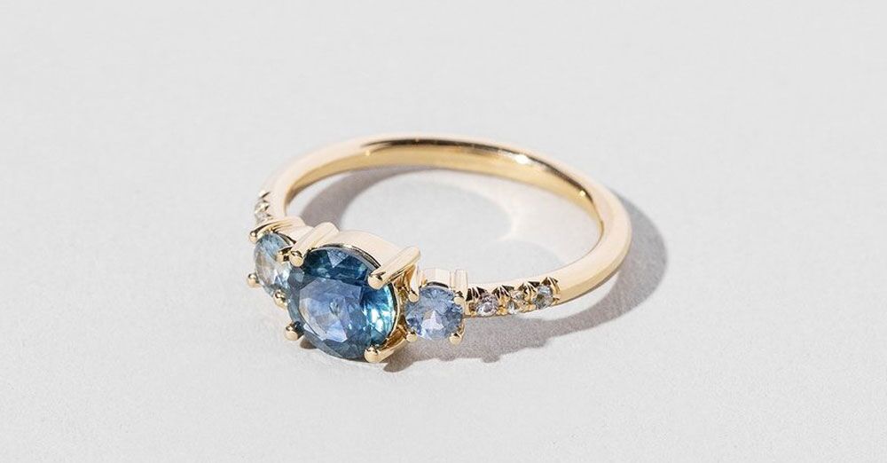 lille navigation Rejse 33 Stunning Blue Engagement Rings For Your Inner Mermaid