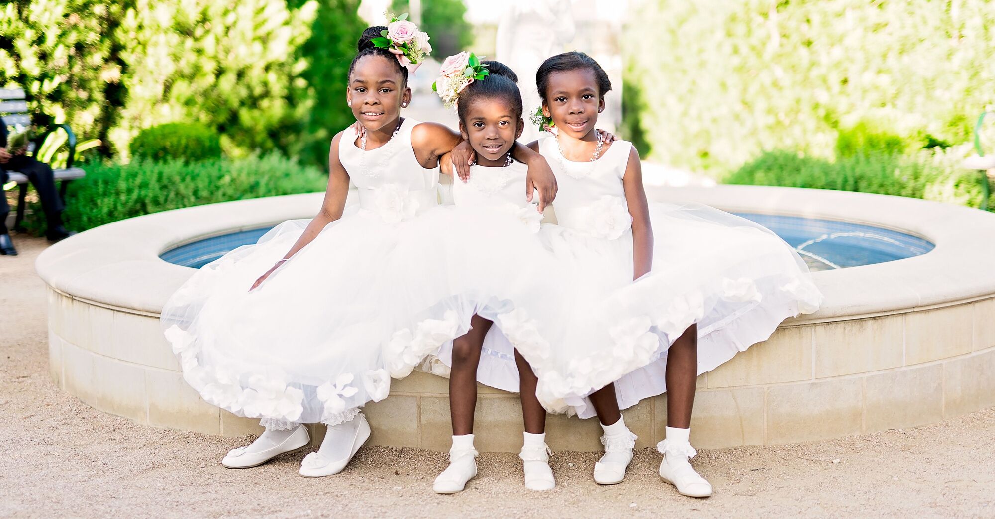 ivory pumps flower girl