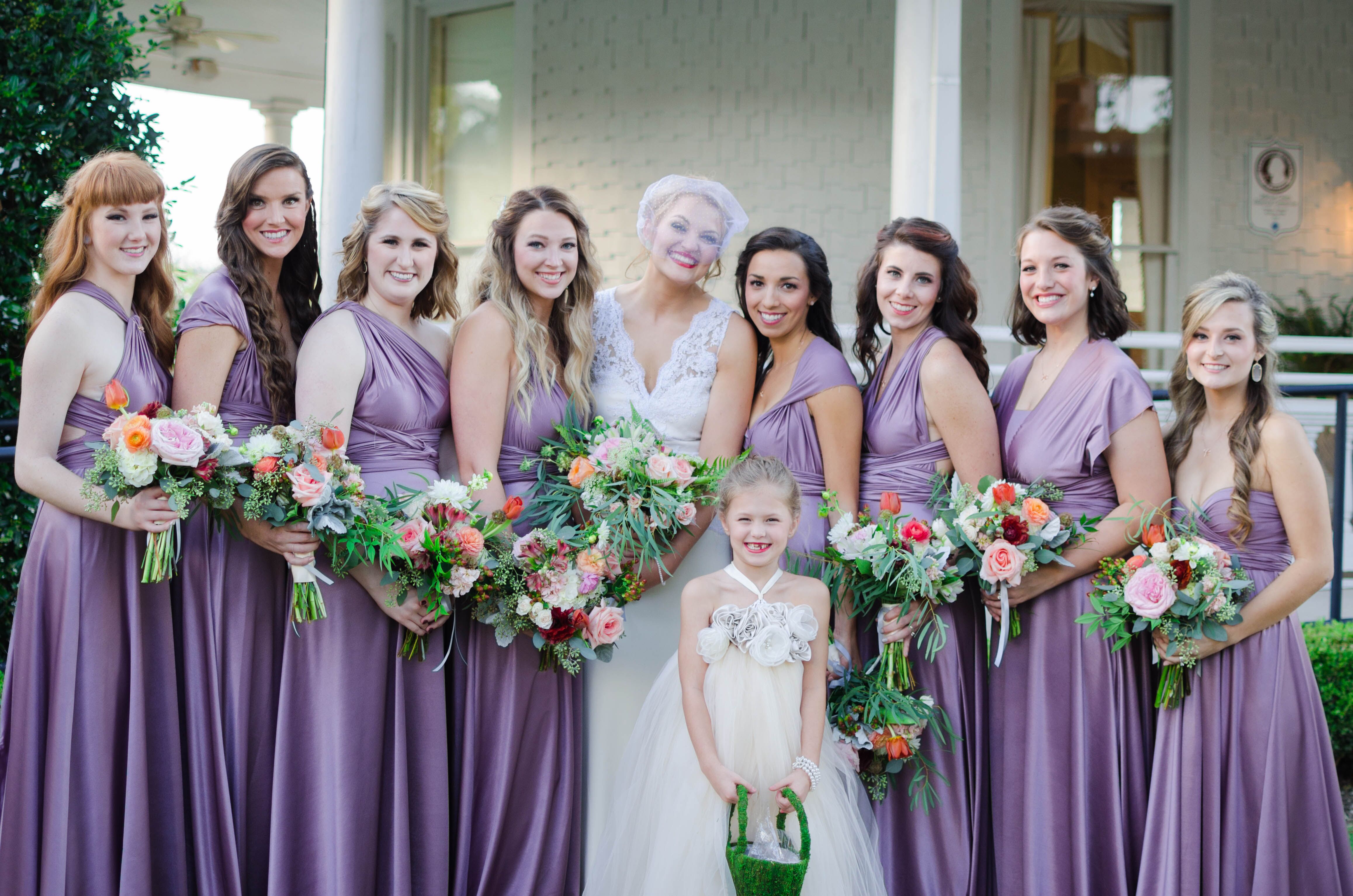 Satin Lavender Bridesmaid Dresses