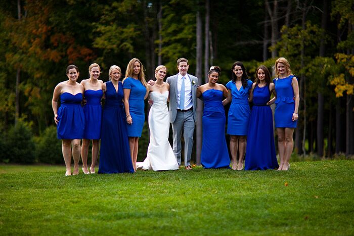 Horizon blue 2025 bridesmaid dresses