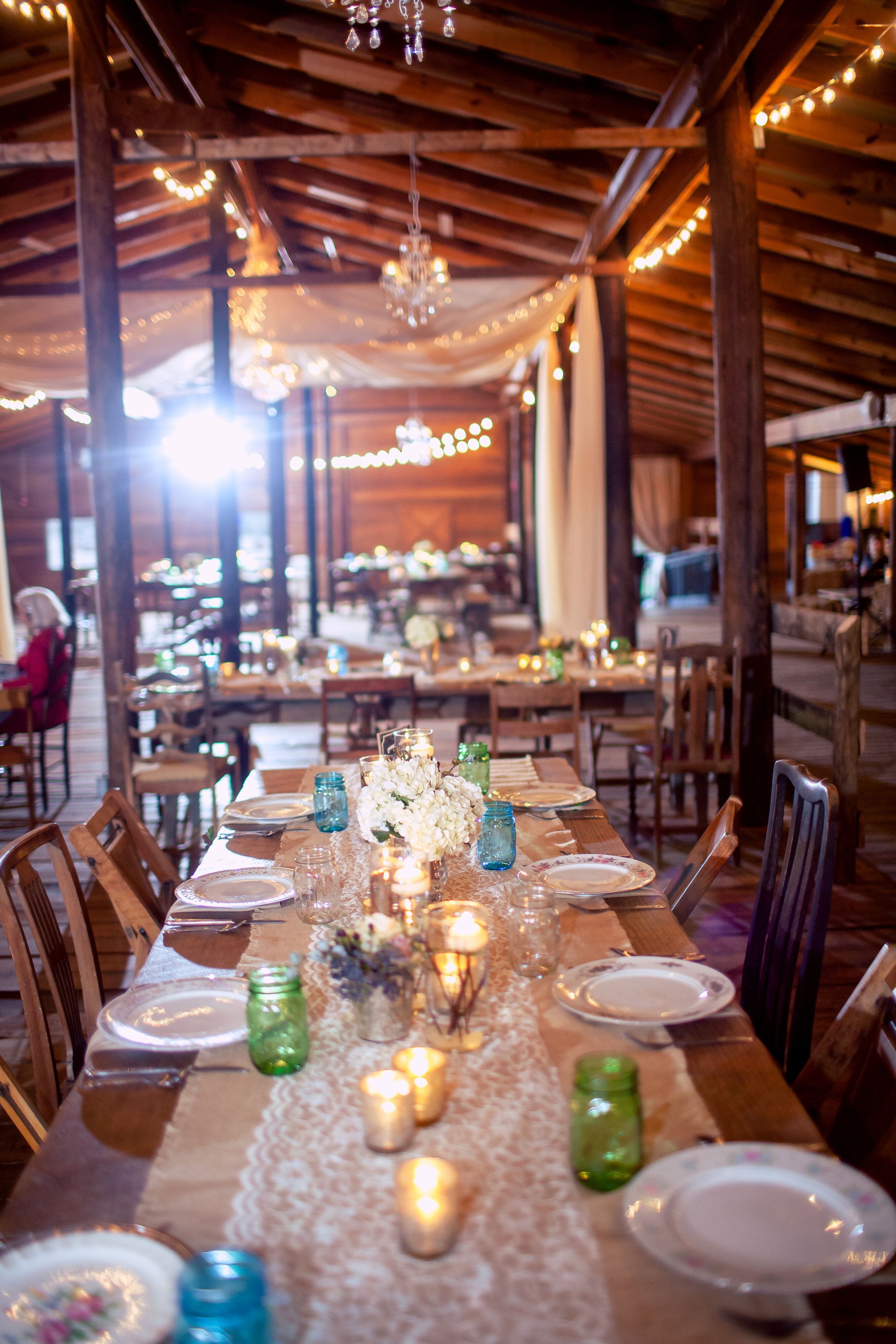 Shabby-Chic Reception Tablescape