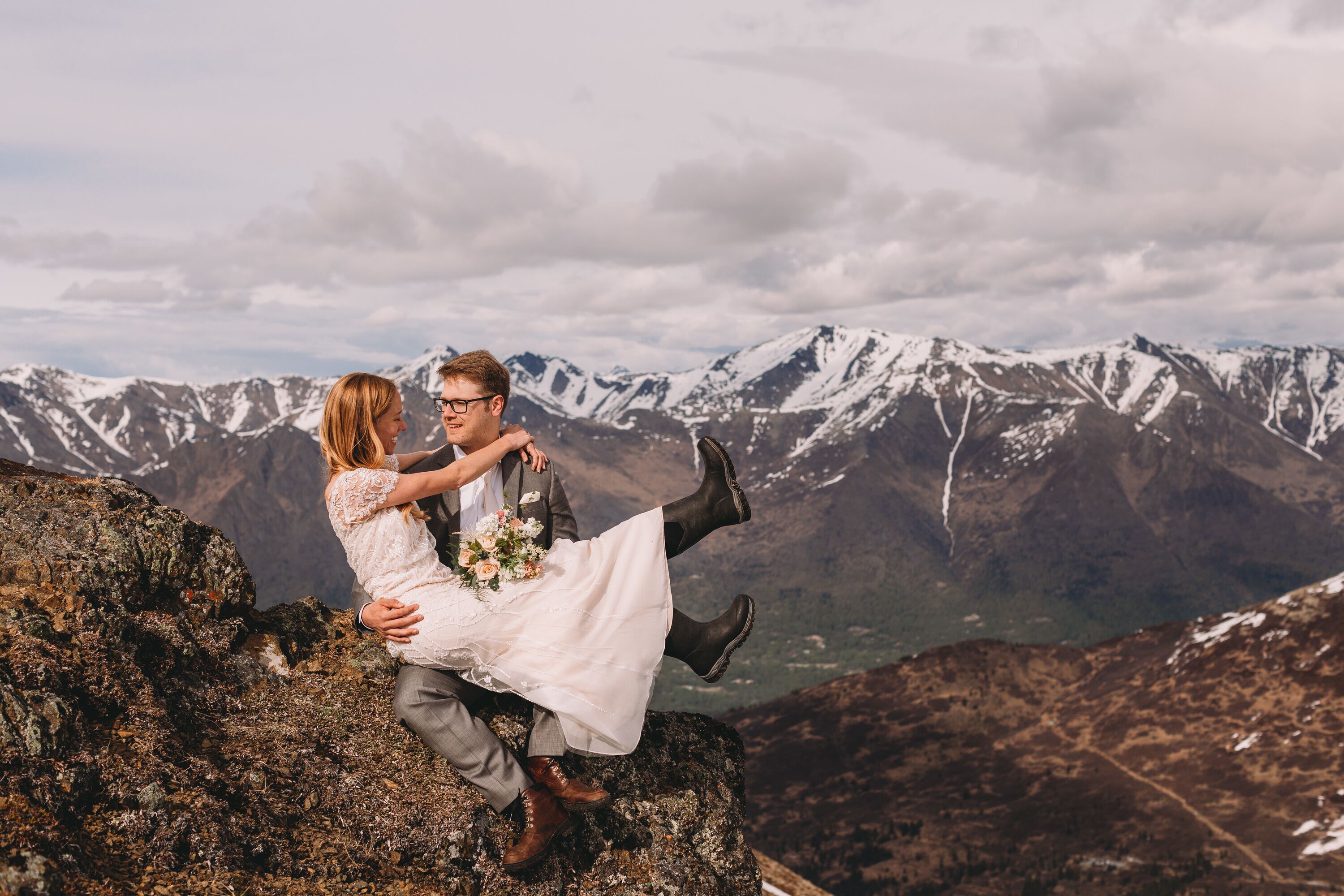 A Rustic Mountaintop Wedding  at Alpenglow Lodge in 