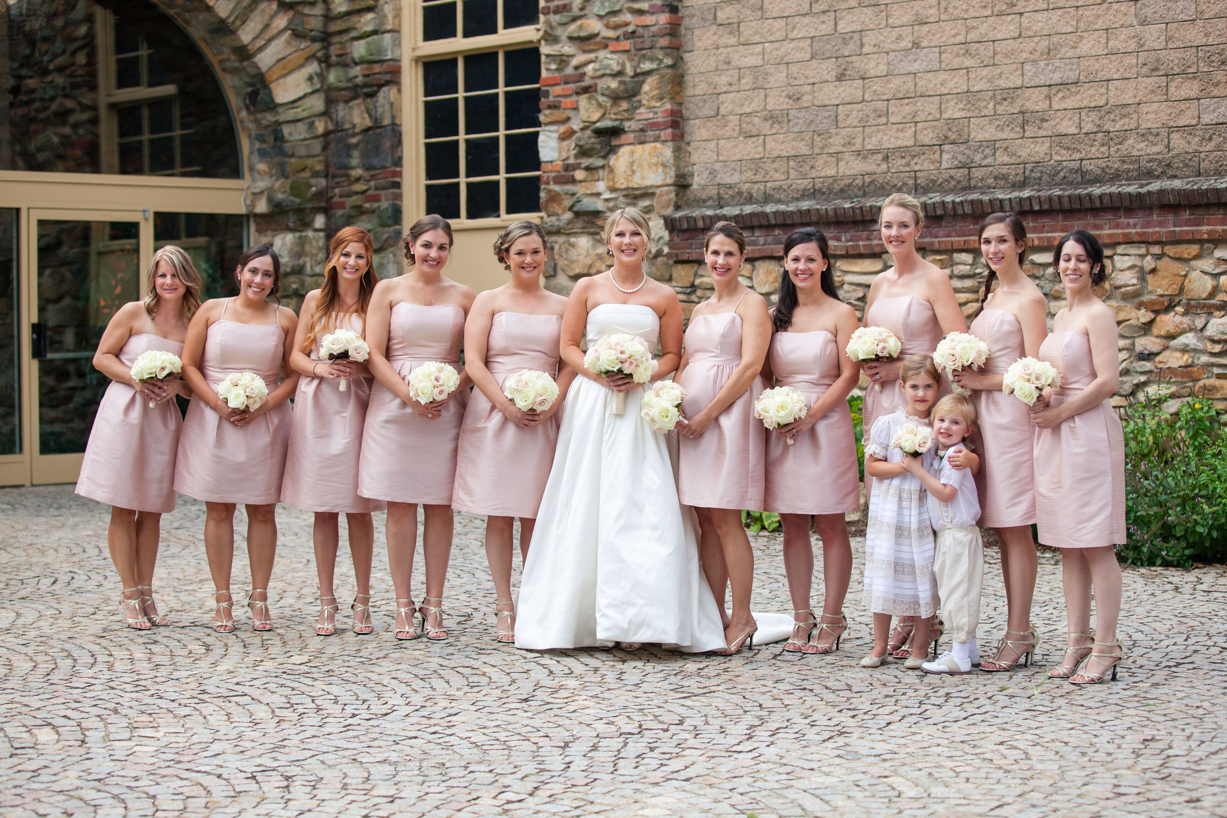 Blush Pink Short Bridesmaid Dresses