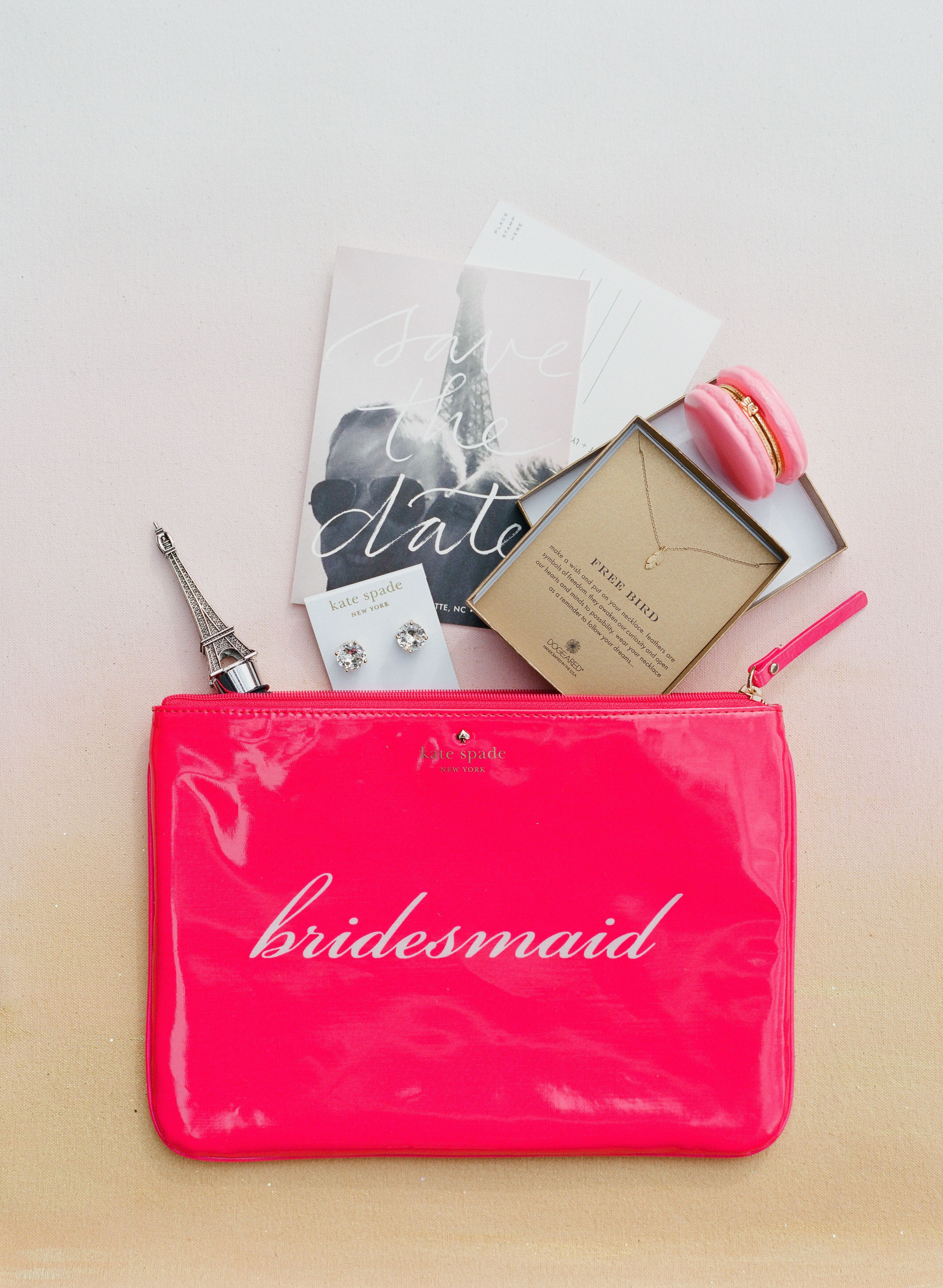 Pink Kate Spade Bag Bridesmaid Gifts