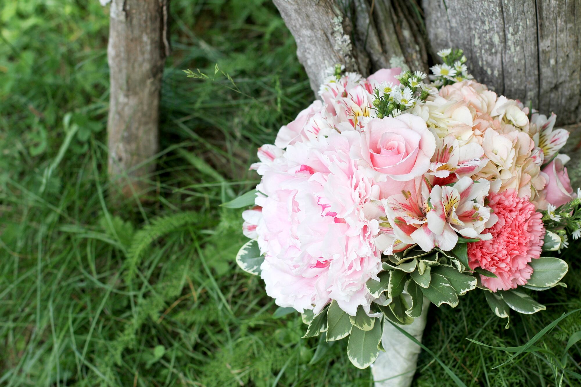 Pink Bouquet with Peonies, Roses, and Lilies