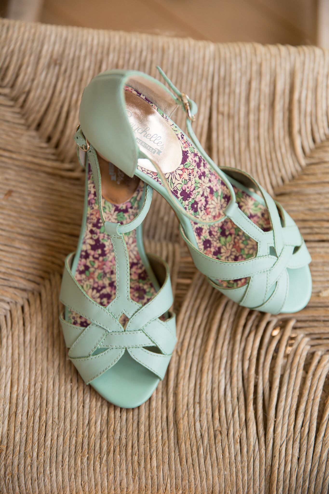 Vintage-Inspired Blue Wedding Shoes