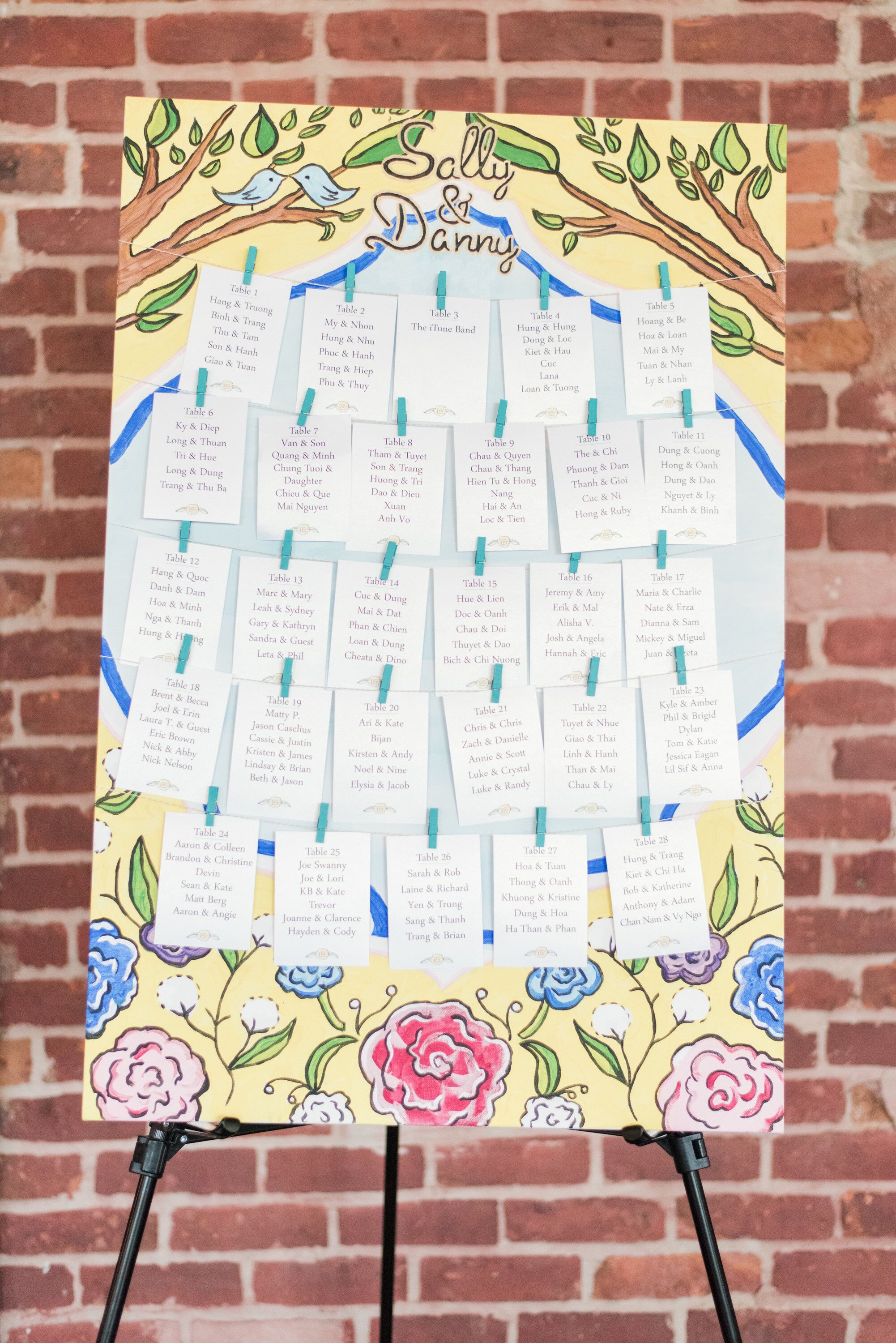 Whimsical Canvas Seating Chart