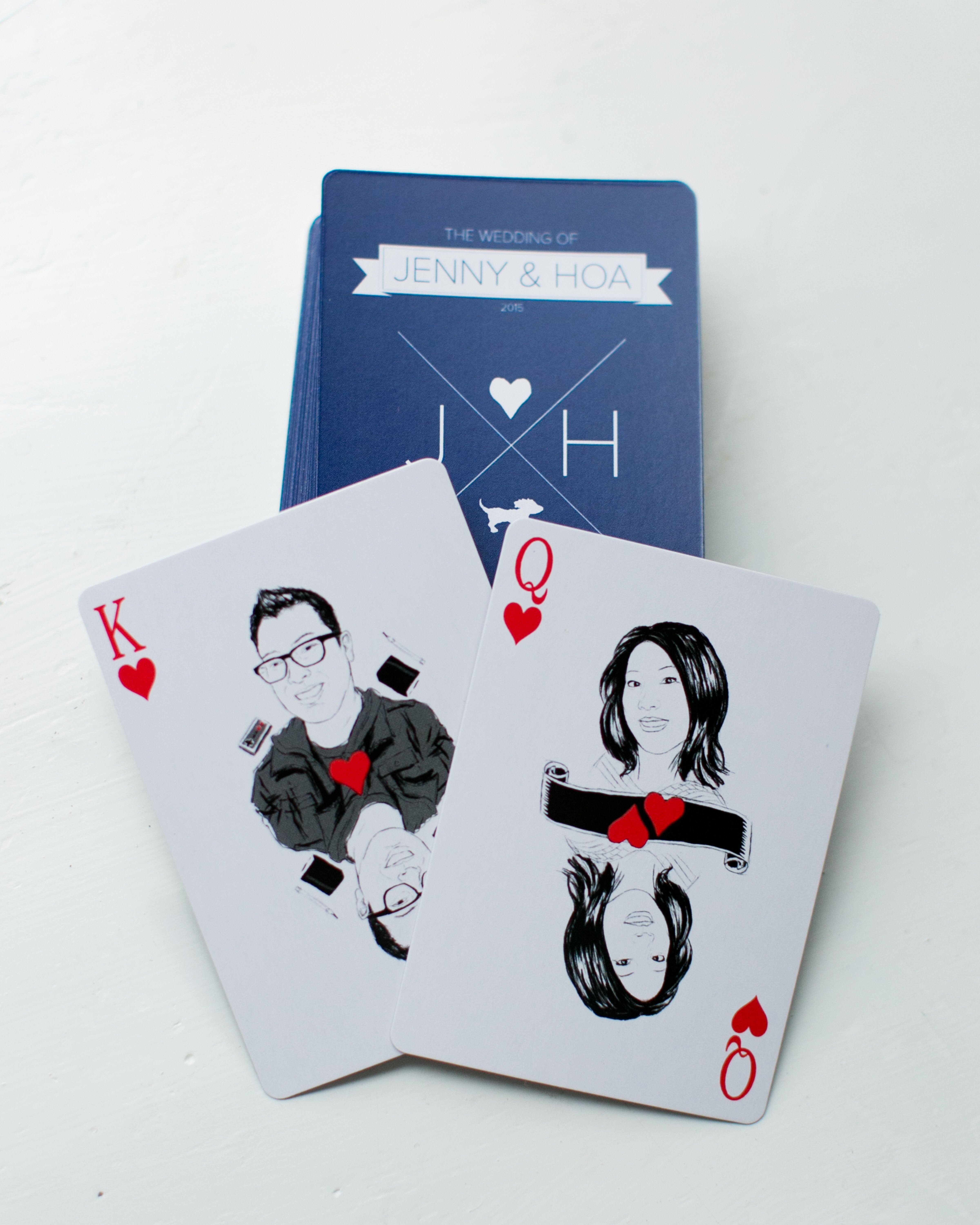 Custom playing cards wedding