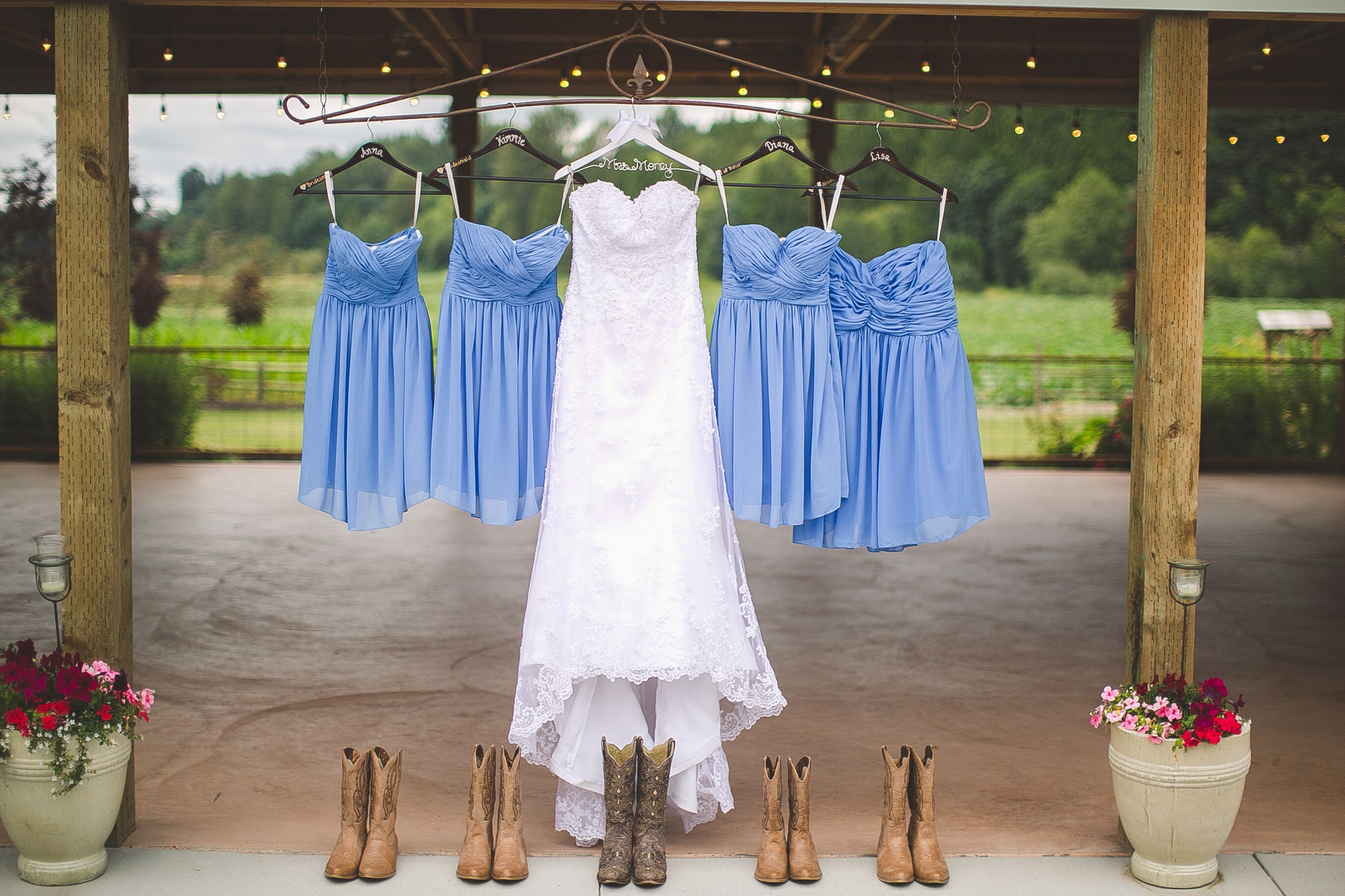 Cornflower blue gown sale