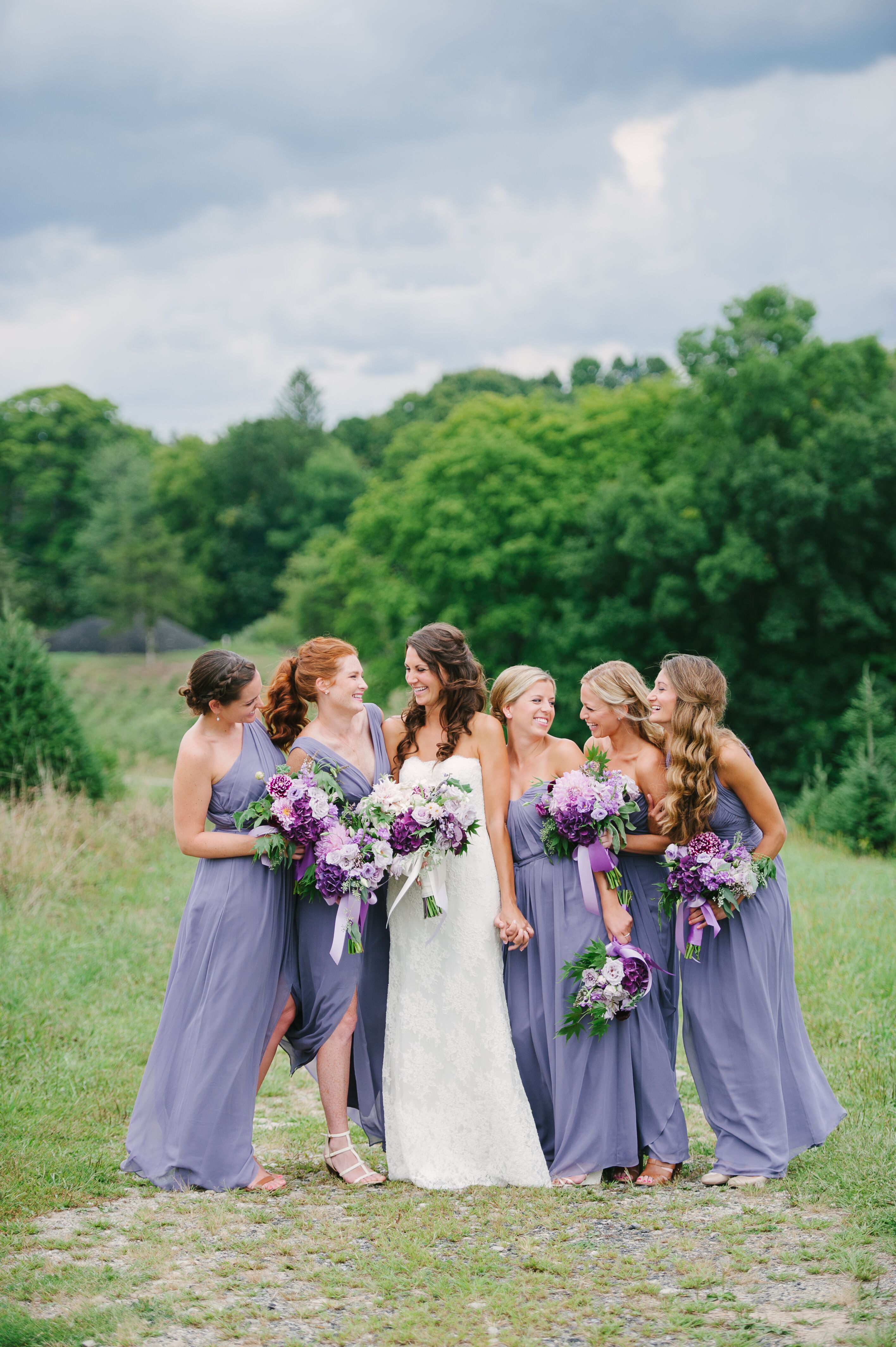 Lavender gown for store bridesmaid