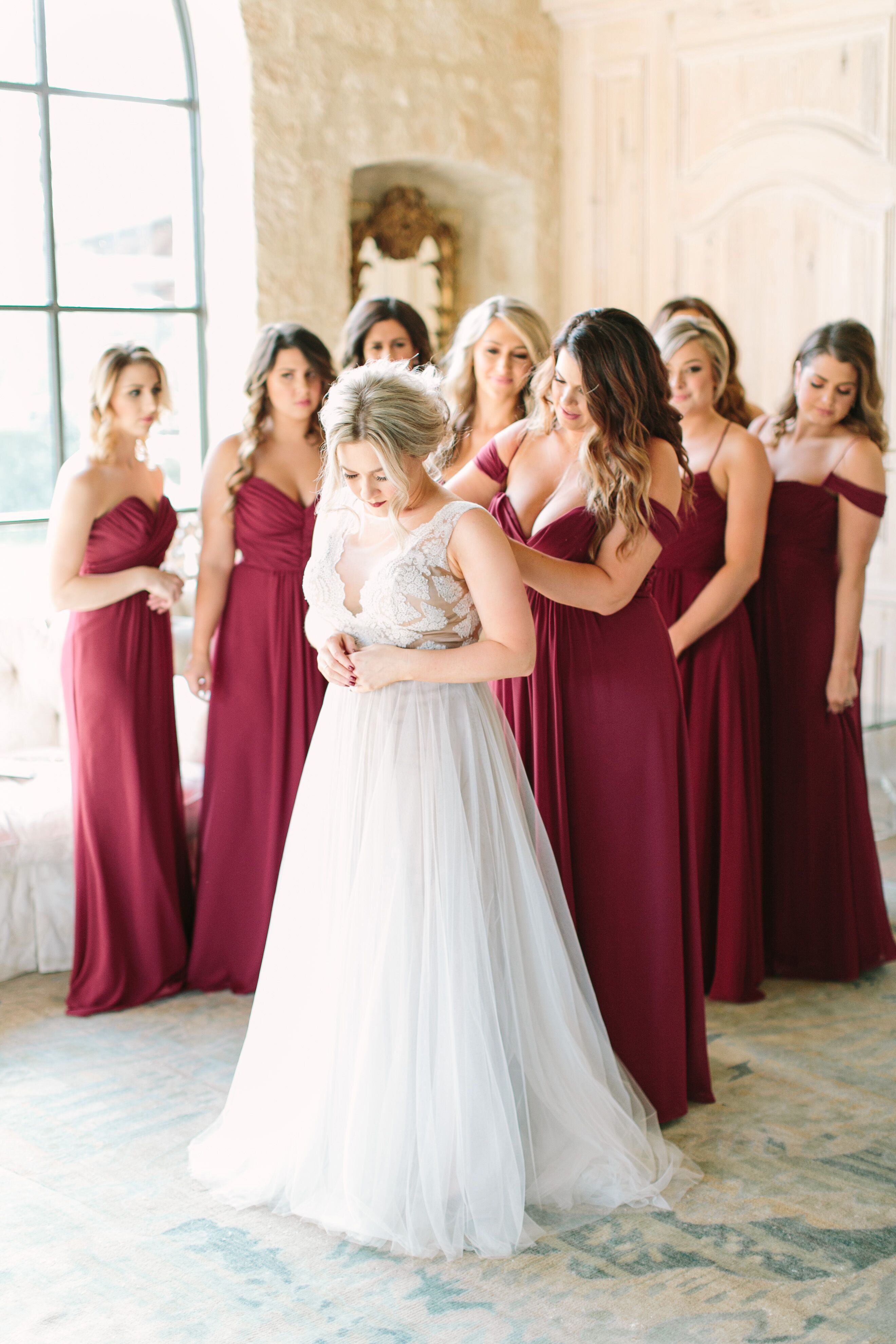 Burgundy bride outlet