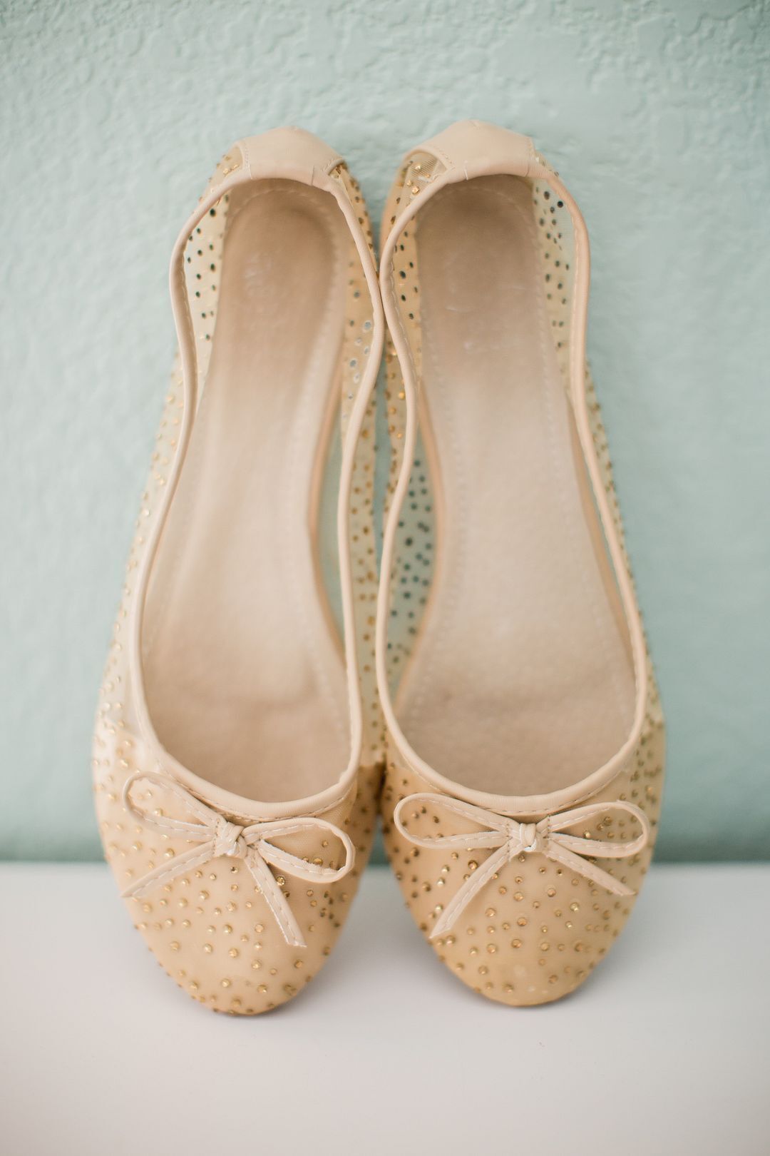 blush bridal flats