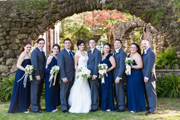 Long Navy  Bridesmaid  Dresses 