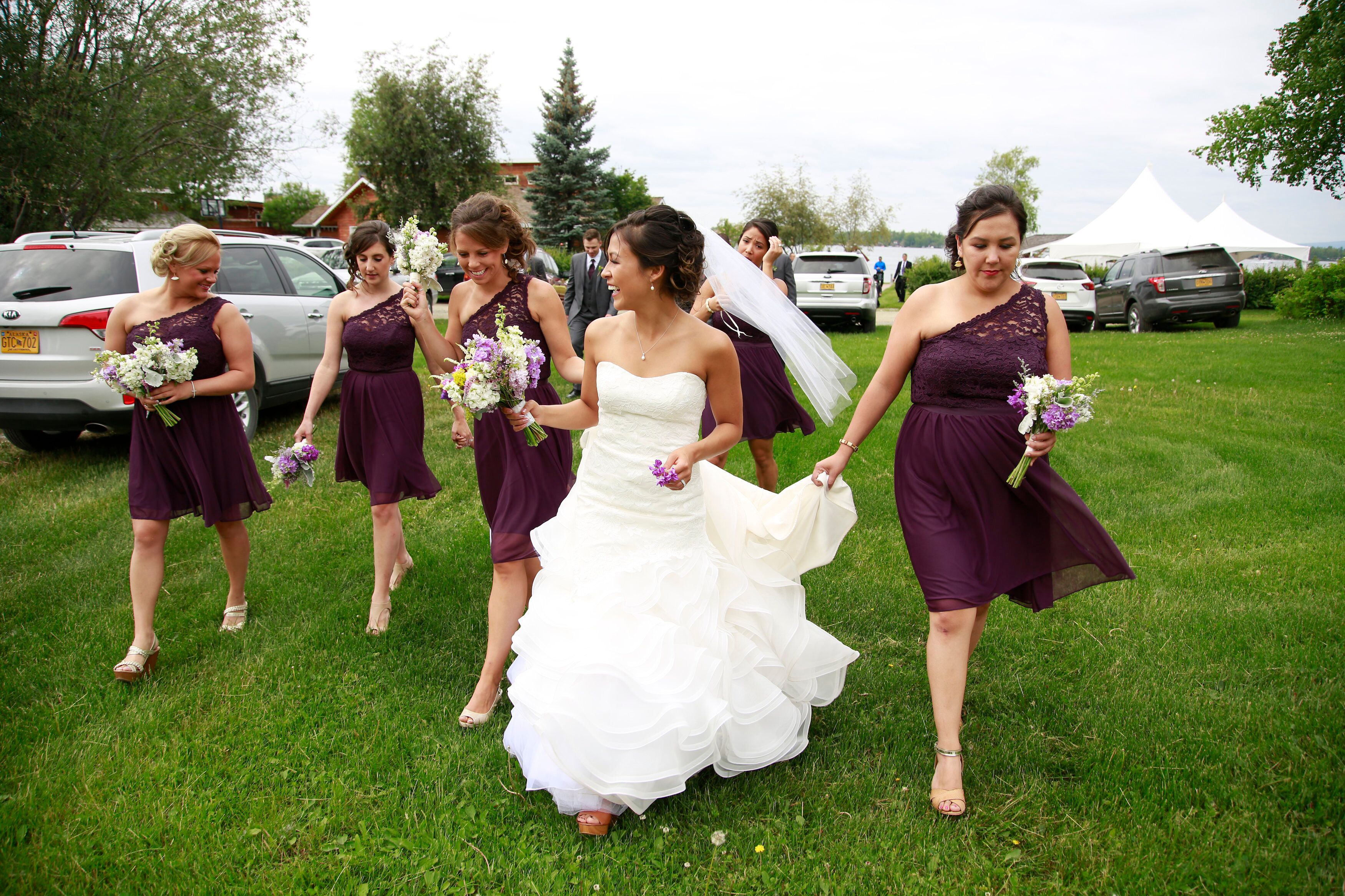 plum bridesmaid dresses